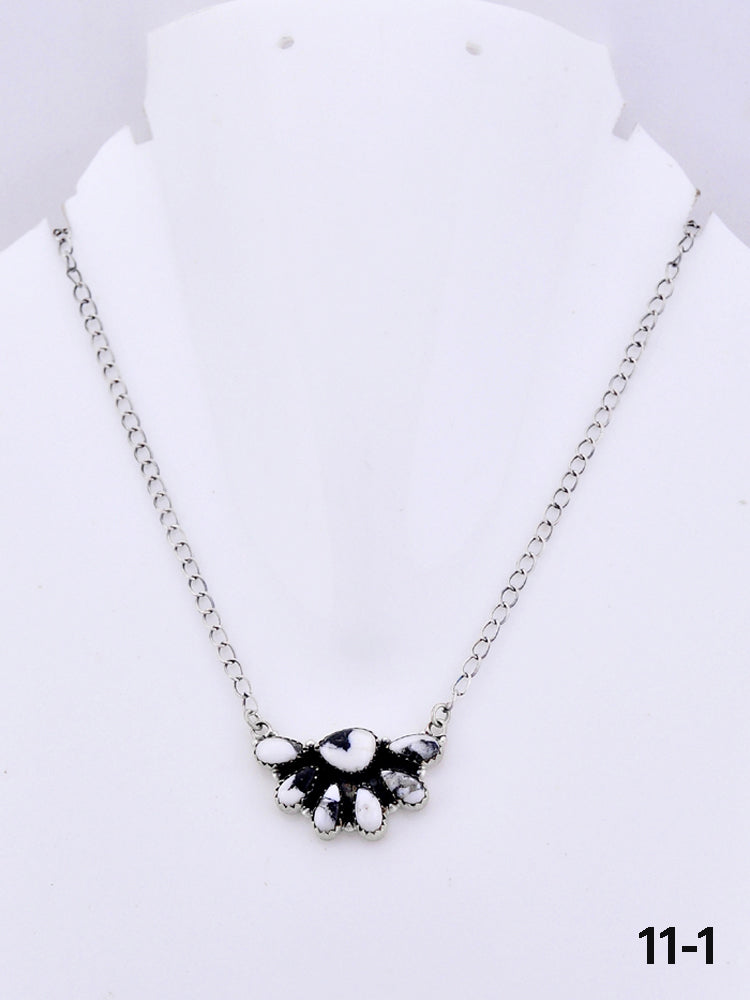 Southwest Made White Buffalo & Sterling Silver Necklace