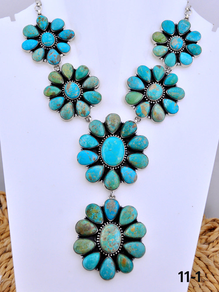 Southwest Made Royston Turquoise & Sterling Silver Necklace