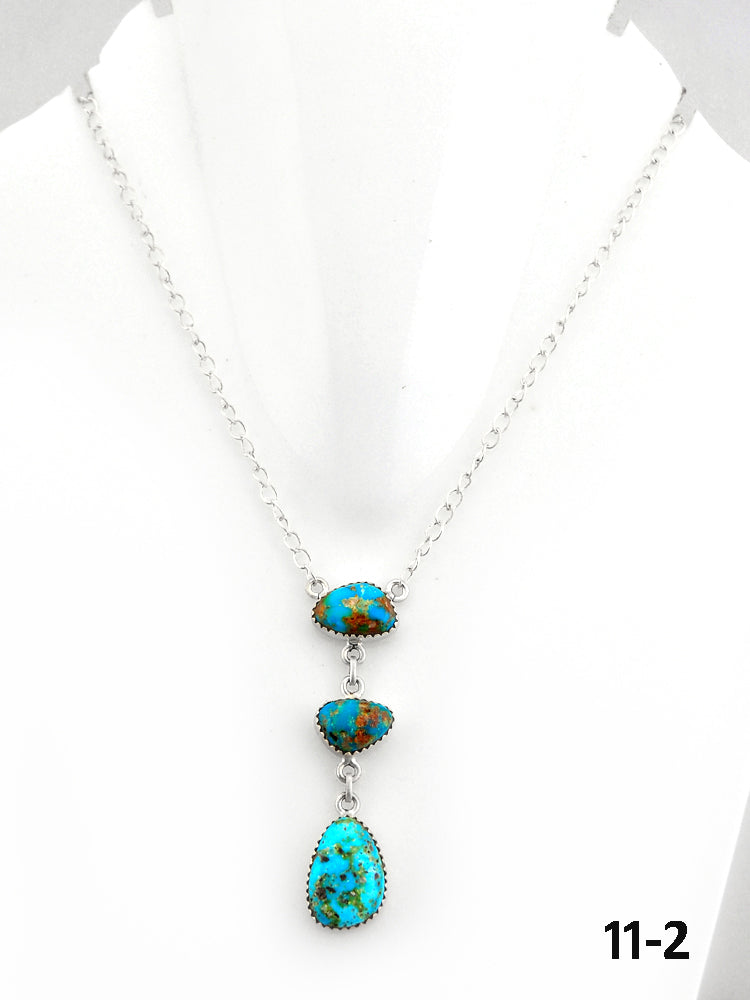 Southwest Made South Hill Turquoise & Sterling Silver Necklace