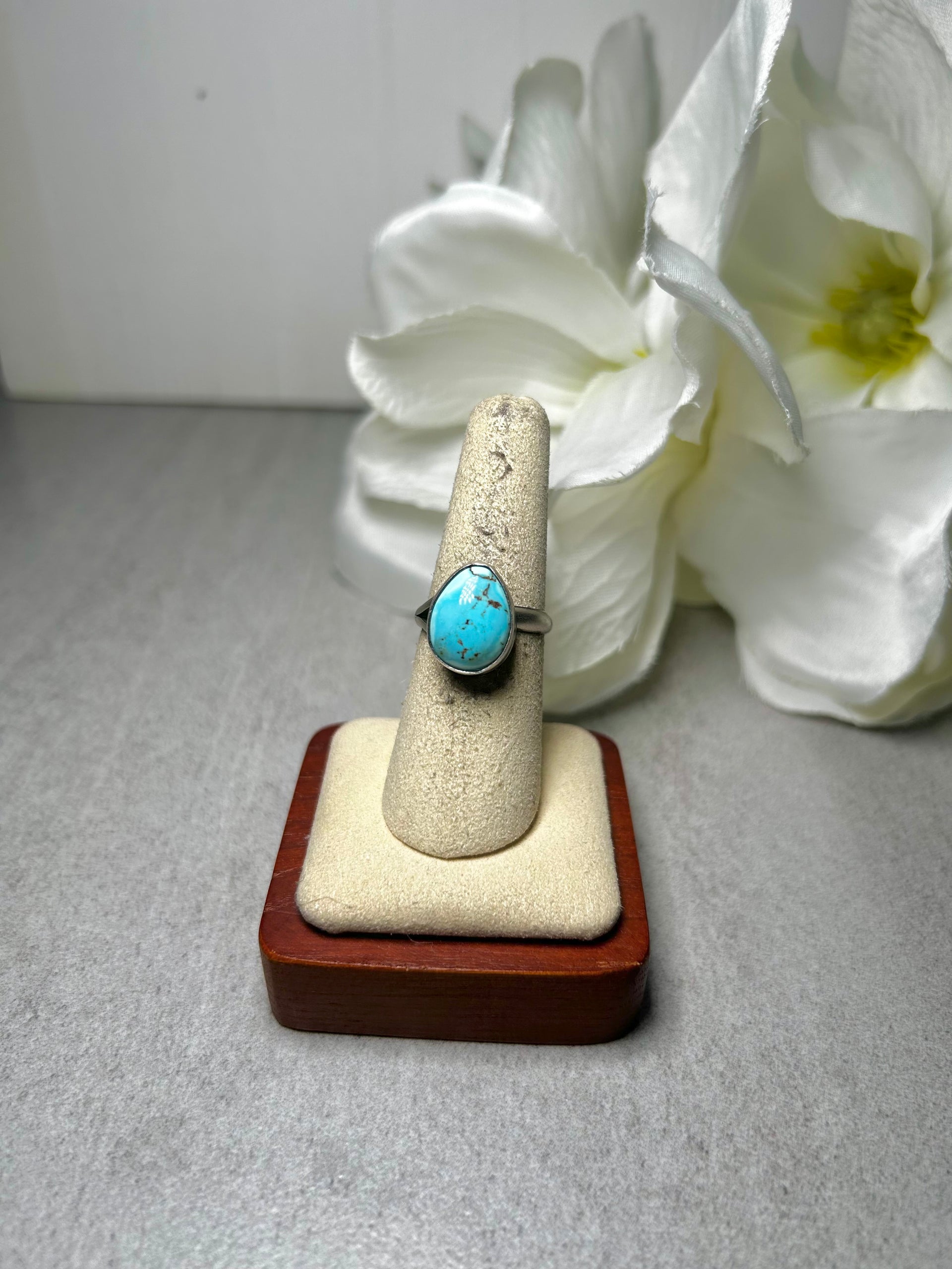 Scott Skeets Golden Hill Turquoise & Sterling Silver Adjustable Ring