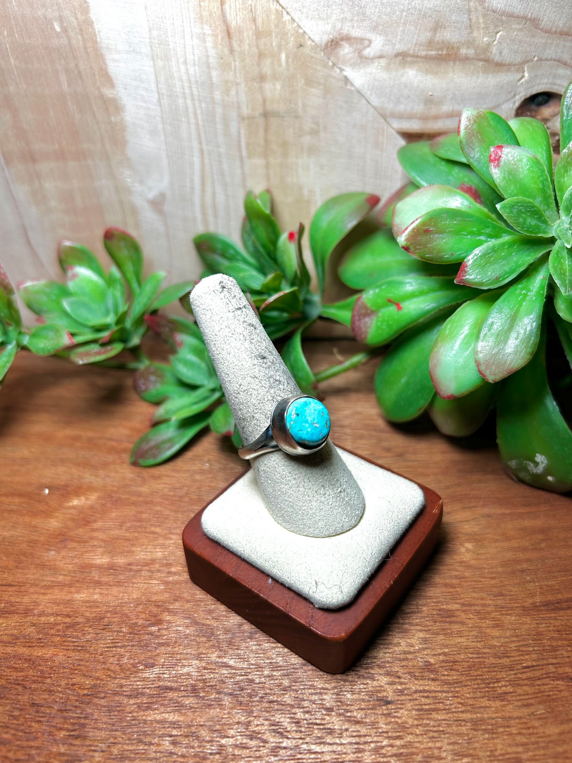 Scott Skeets Kingman Turquoise & Sterling Silver Adjustable Ring