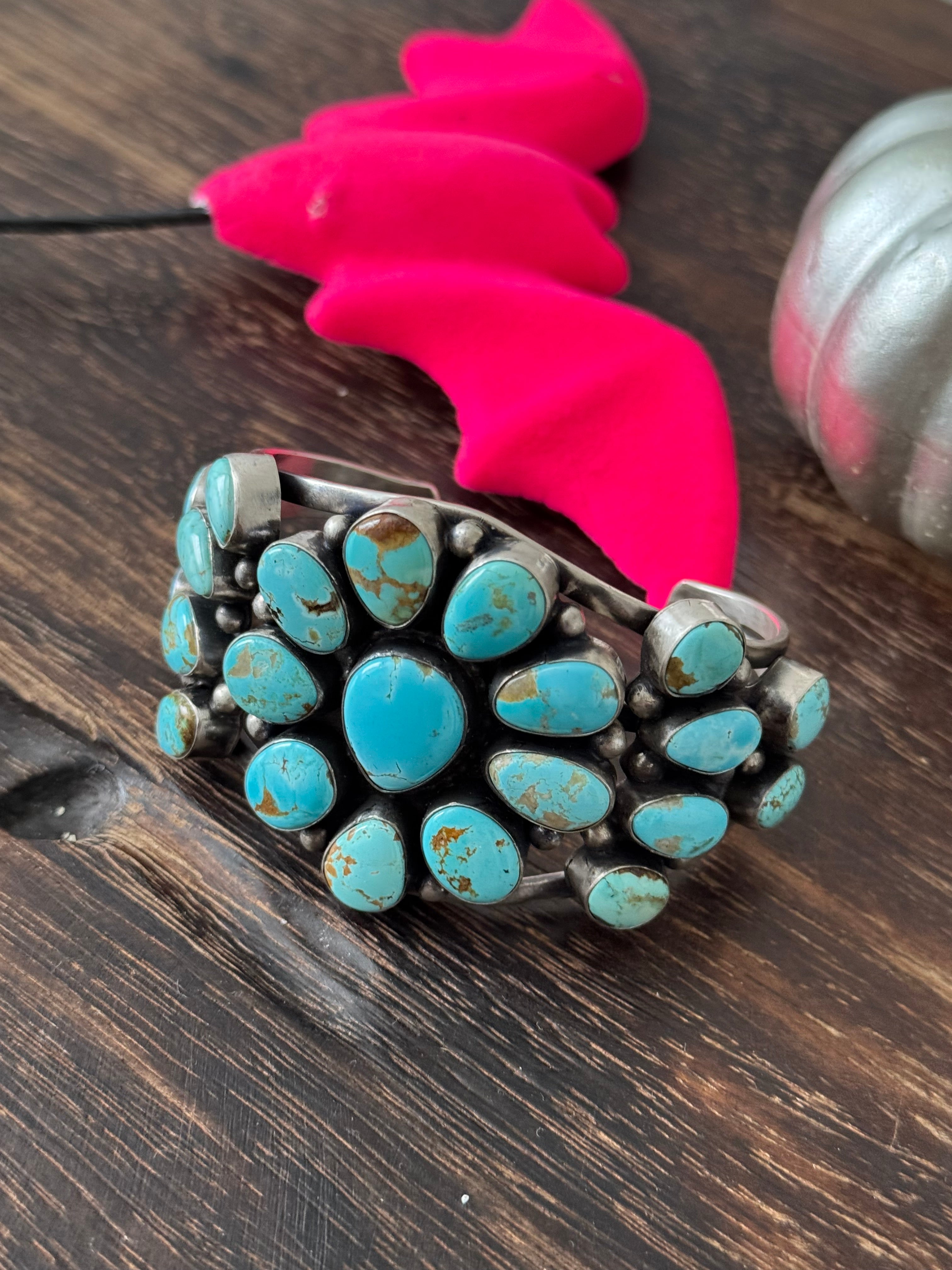 Bobby Johnson Royston Turquoise & Sterling Silver Cuff Bracelet