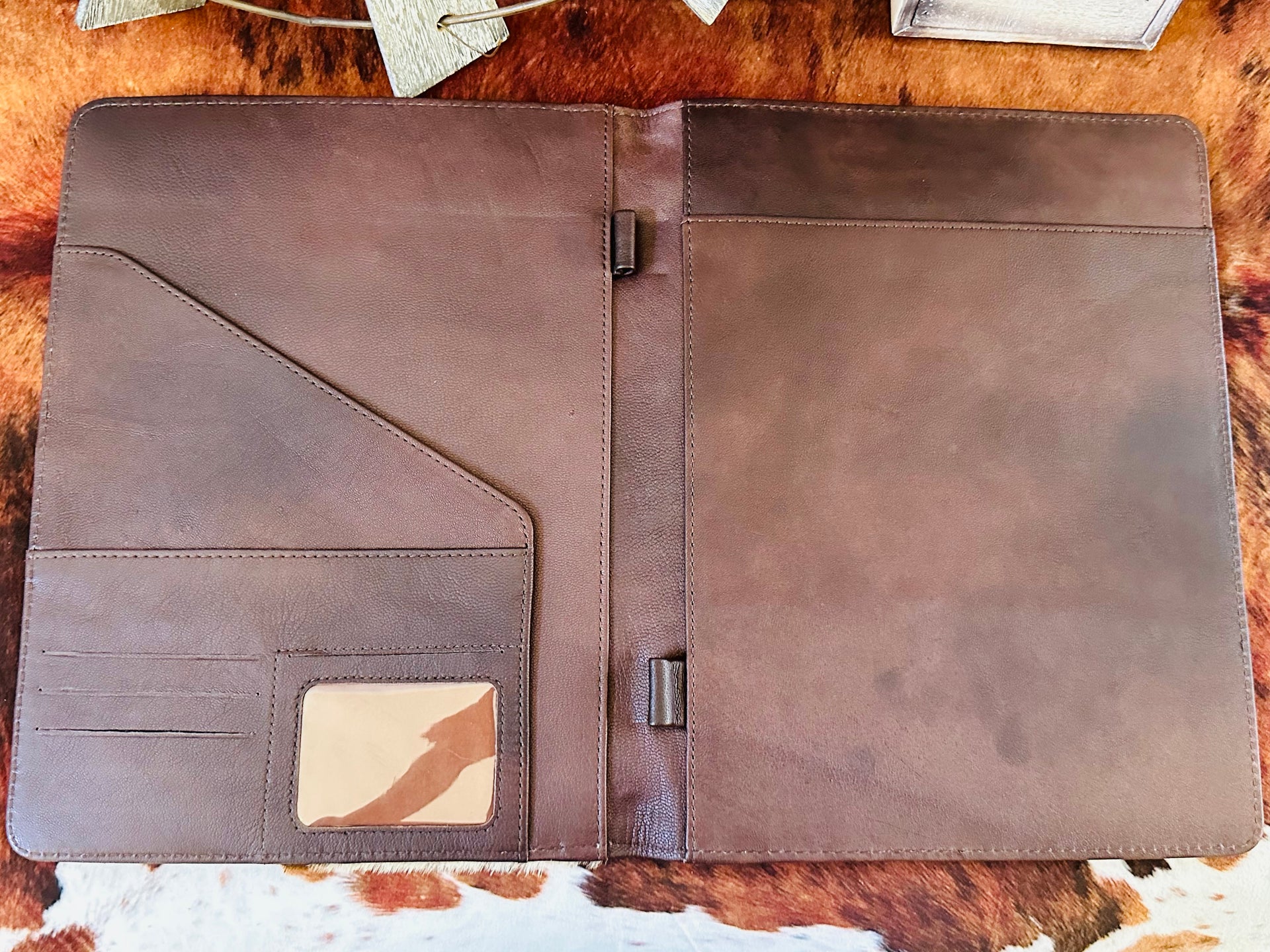 Genuine Tooled Leather & Cowhide Planner