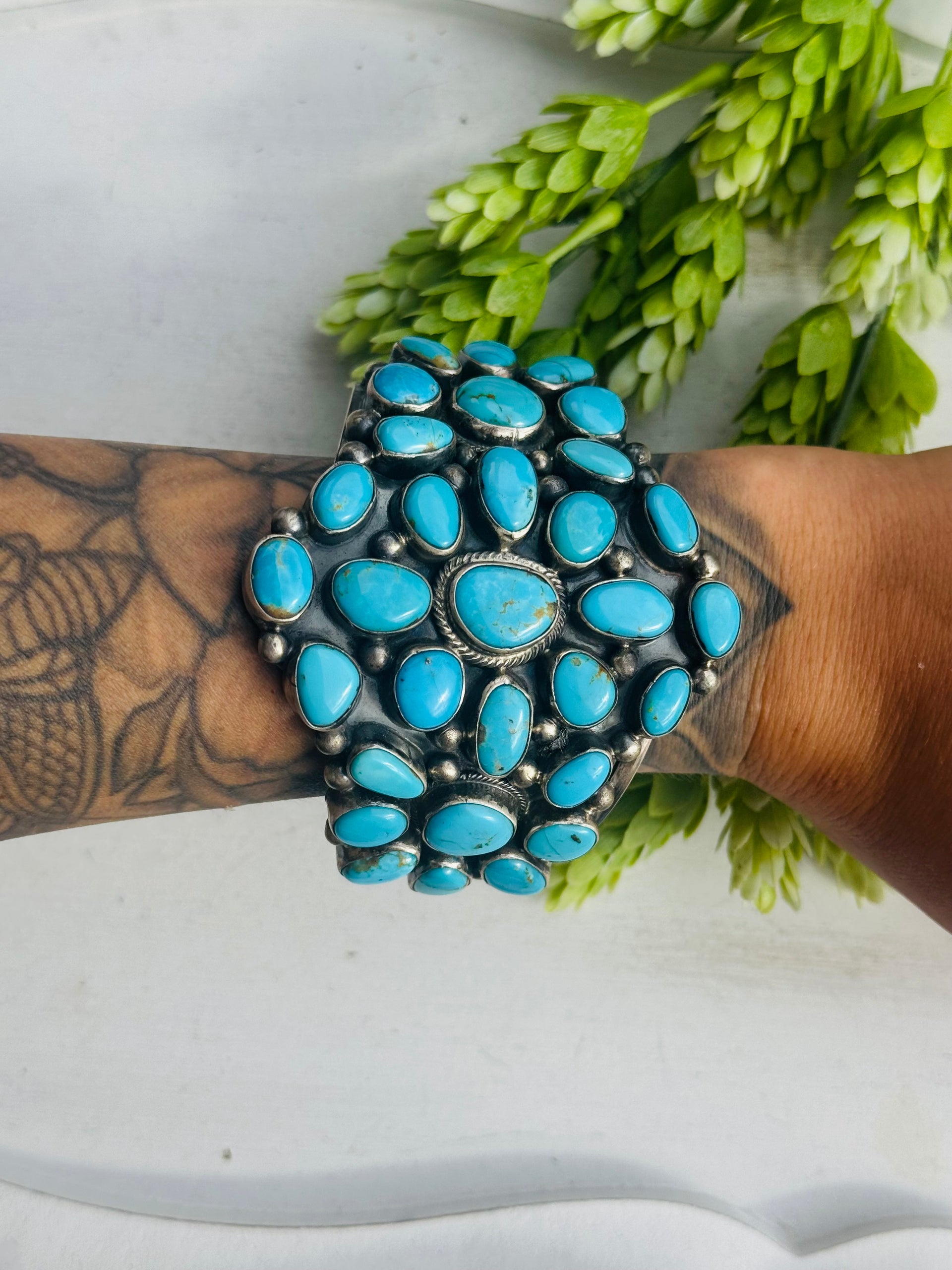 Kathleen Livingston Kingman Turquoise & Sterling Silver Cuff Bracelet