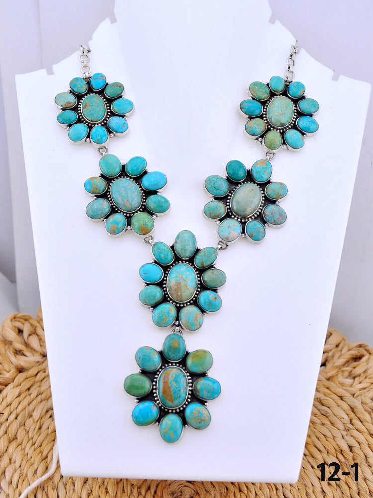 Southwest Made Royston Turquoise & Sterling Silver Necklace