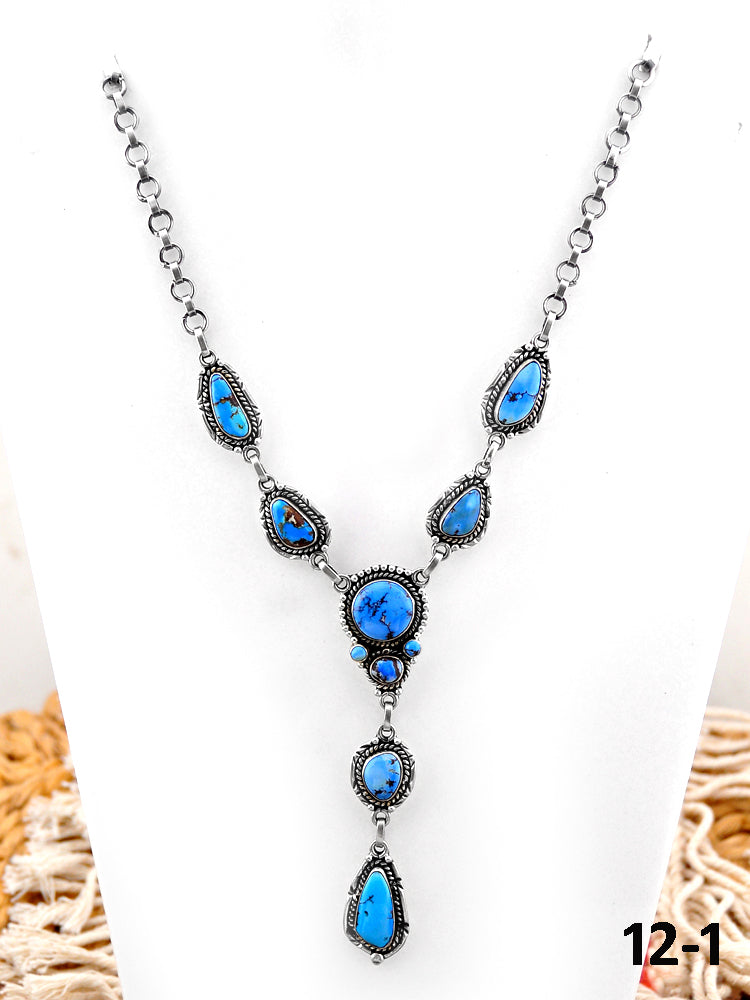 Southwest Handmade Golden Hills & Sterling Silver Necklace