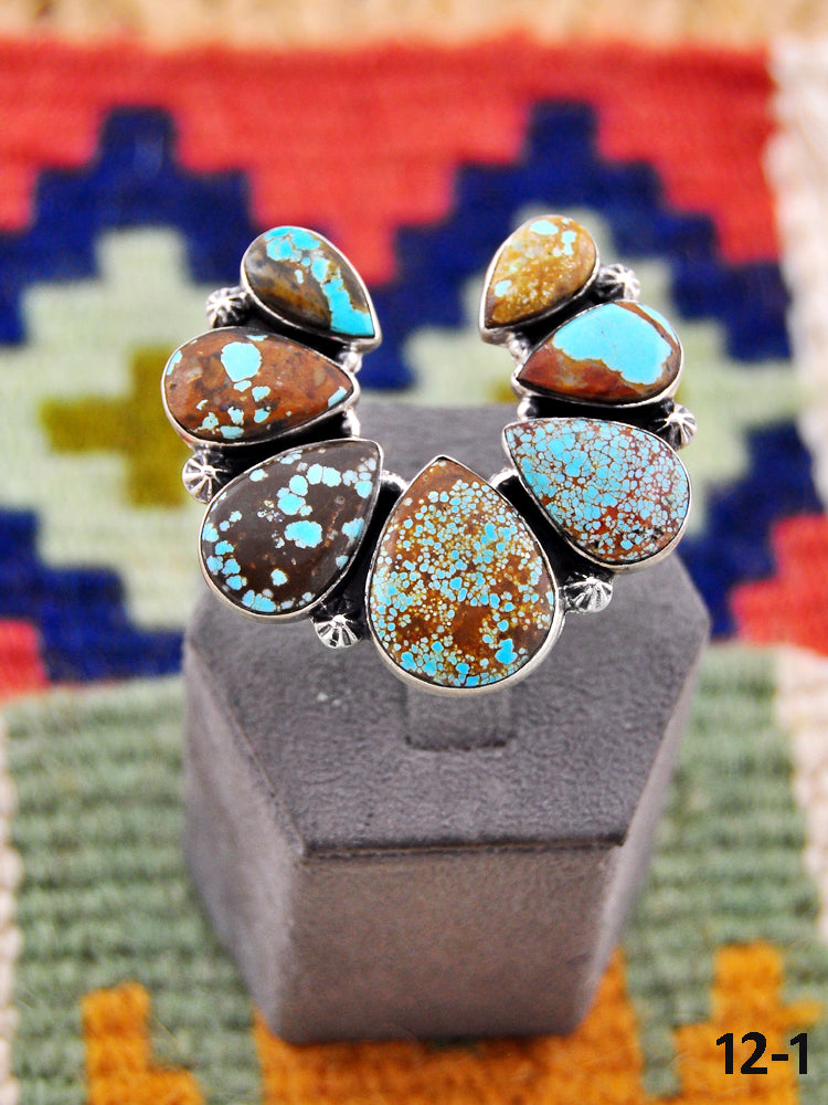 Southwest Handmade Number 8 Turquoise & Sterling Silver Ring