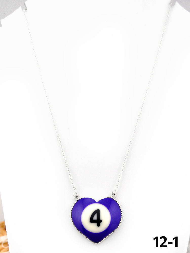 Southwest Handmade Pool Ball & Sterling Silver Necklace