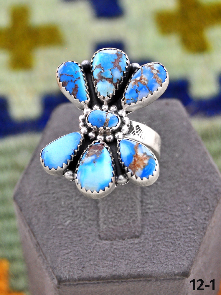 Southwest Handmade Golden Hills & Sterling Silver Ring