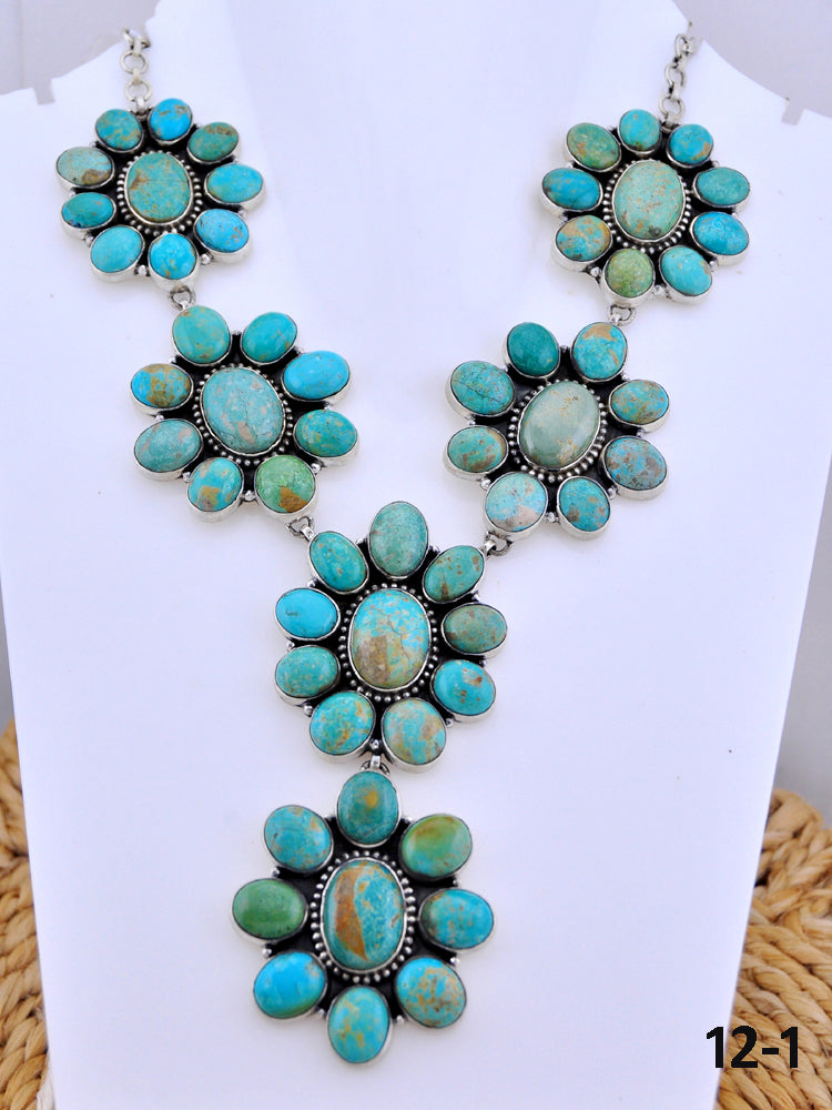 Southwest Made Royston Turquoise & Sterling Silver Necklace
