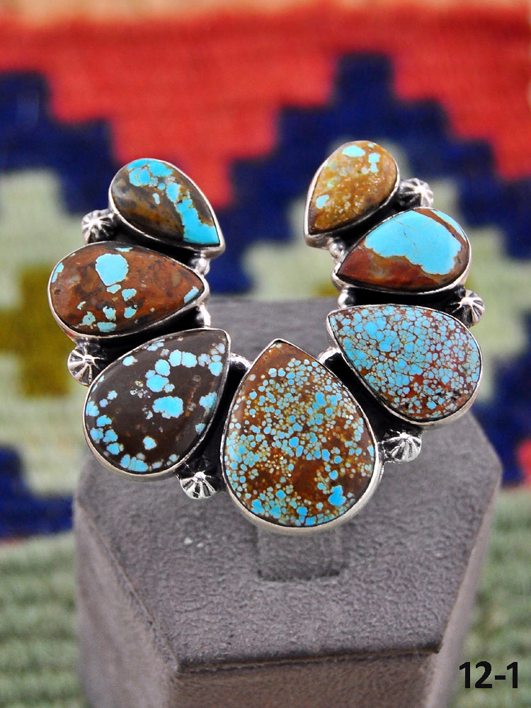 Southwest Handmade Number 8 Turquoise & Sterling Silver Ring