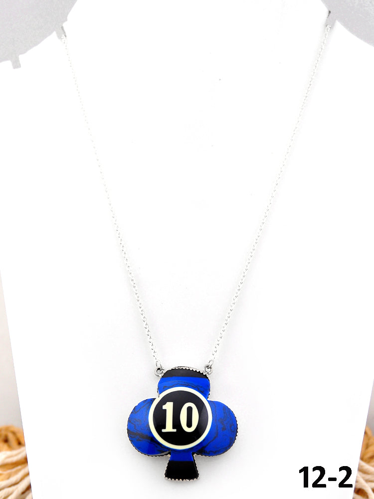 Southwest Handmade Pool Ball & Sterling Silver Necklace
