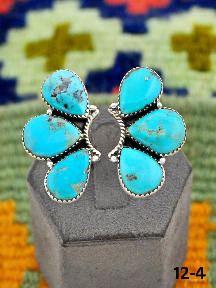 Southwest Made Campitos Turquoise & Sterling Silver Adjustable Ring