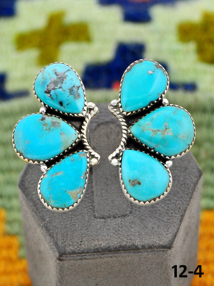 Southwest Made Campitos Turquoise & Sterling Silver Adjustable Ring