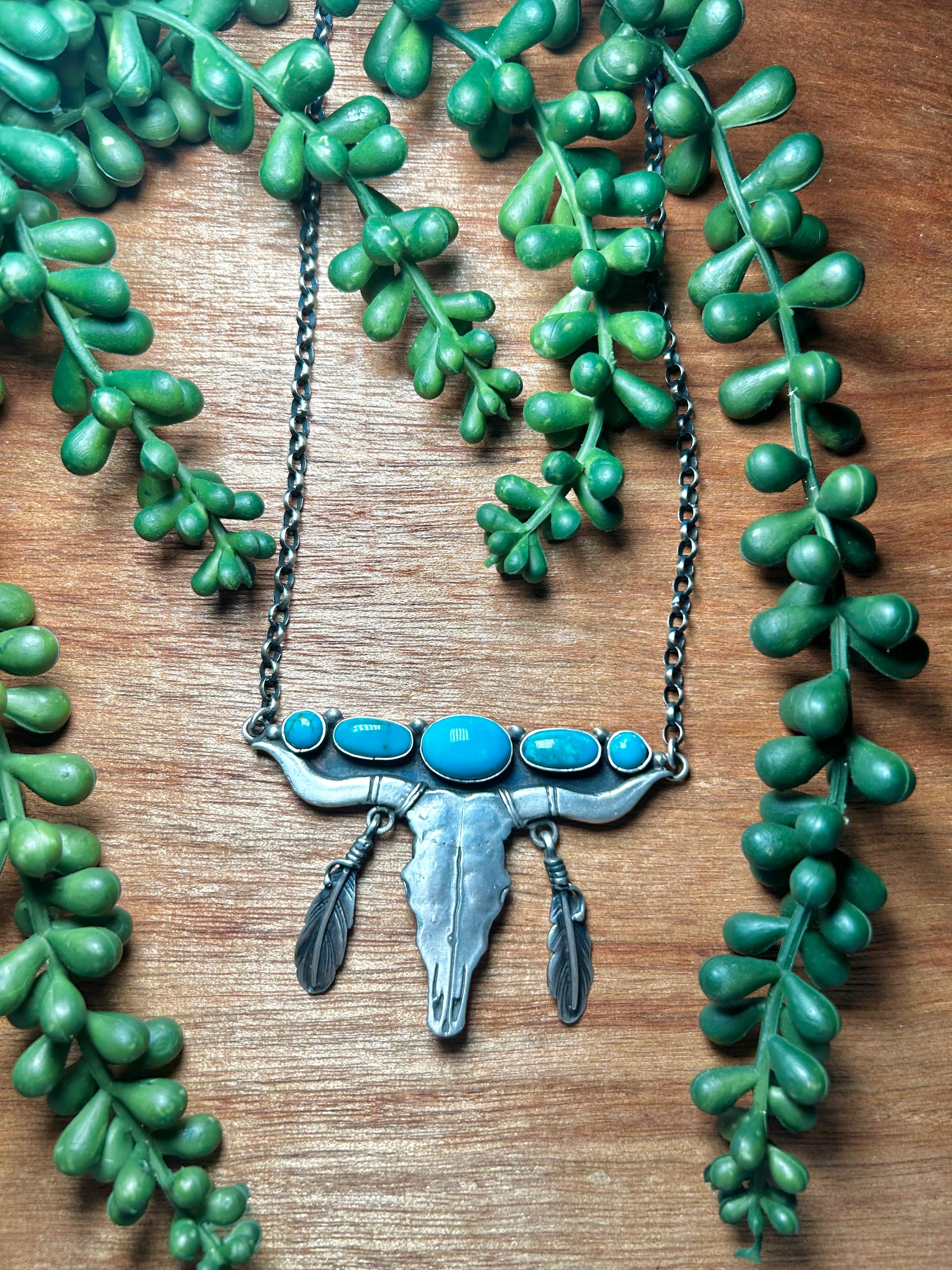 Russell Sam Kingman Turquoise & Sterling Silver Necklace