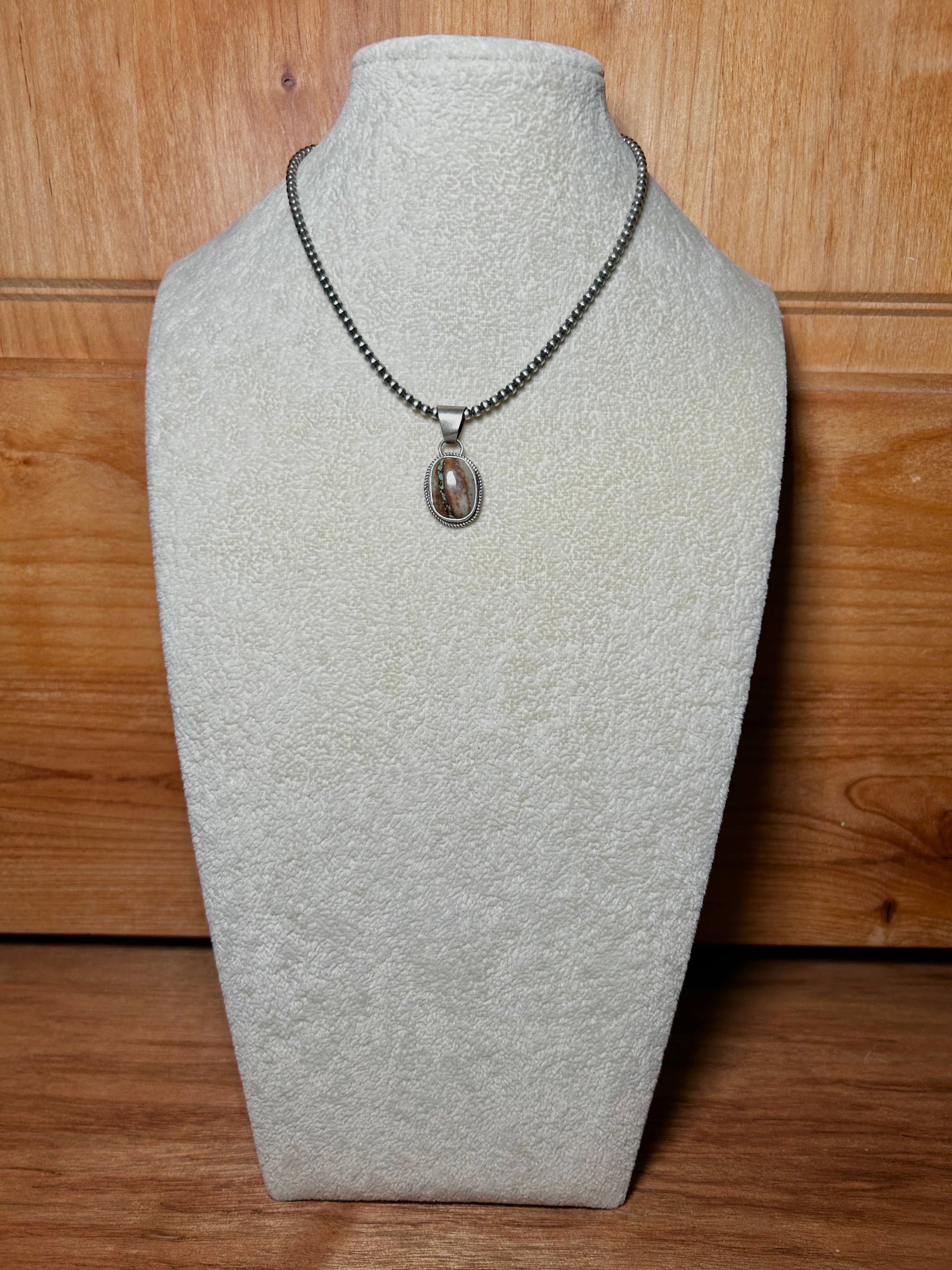 Navajo Made Royston Turquoise & Sterling Silver Pendant