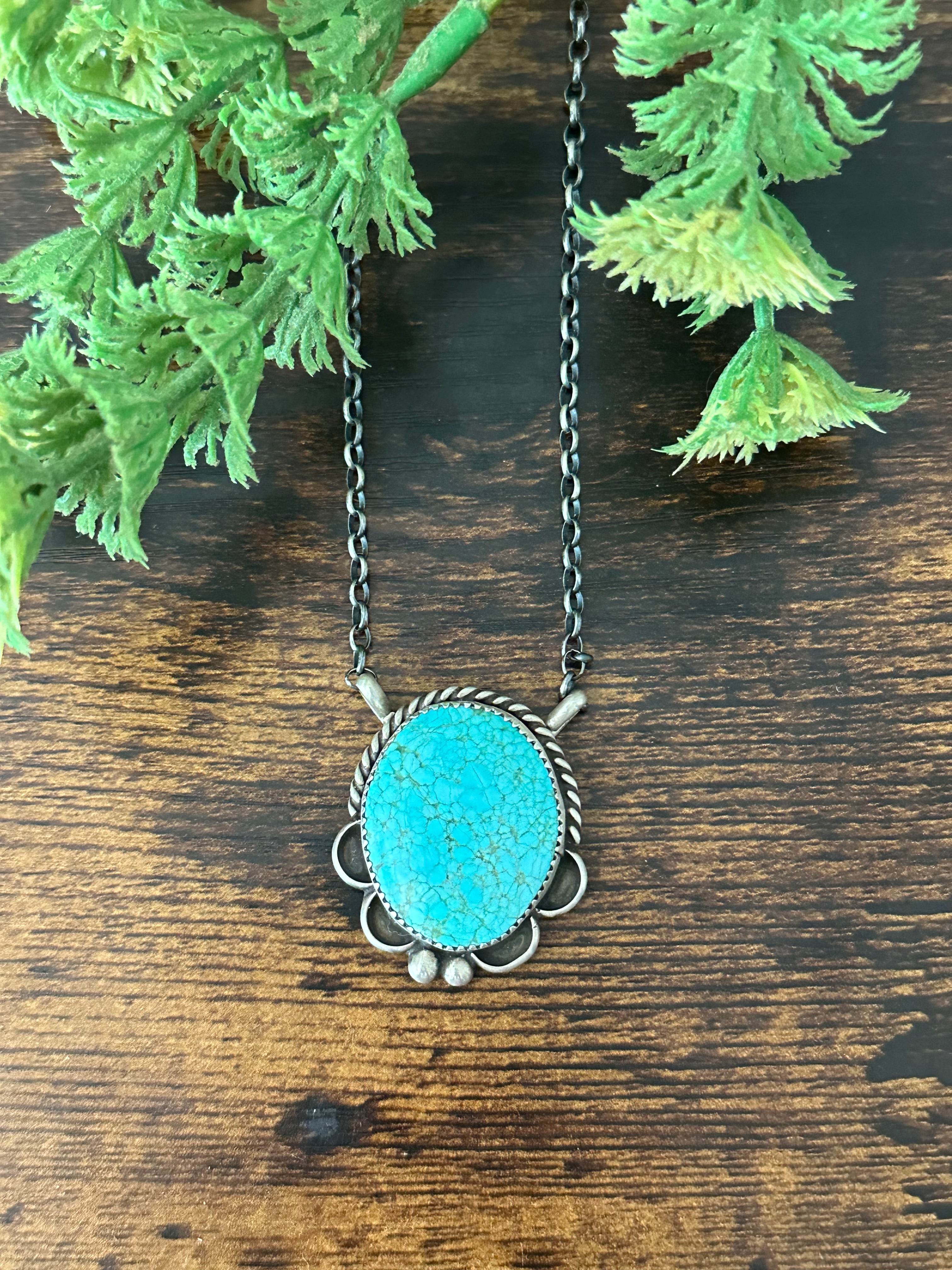 Juanita Mcdonal Kingman Turquoise & Sterling Silver Necklace