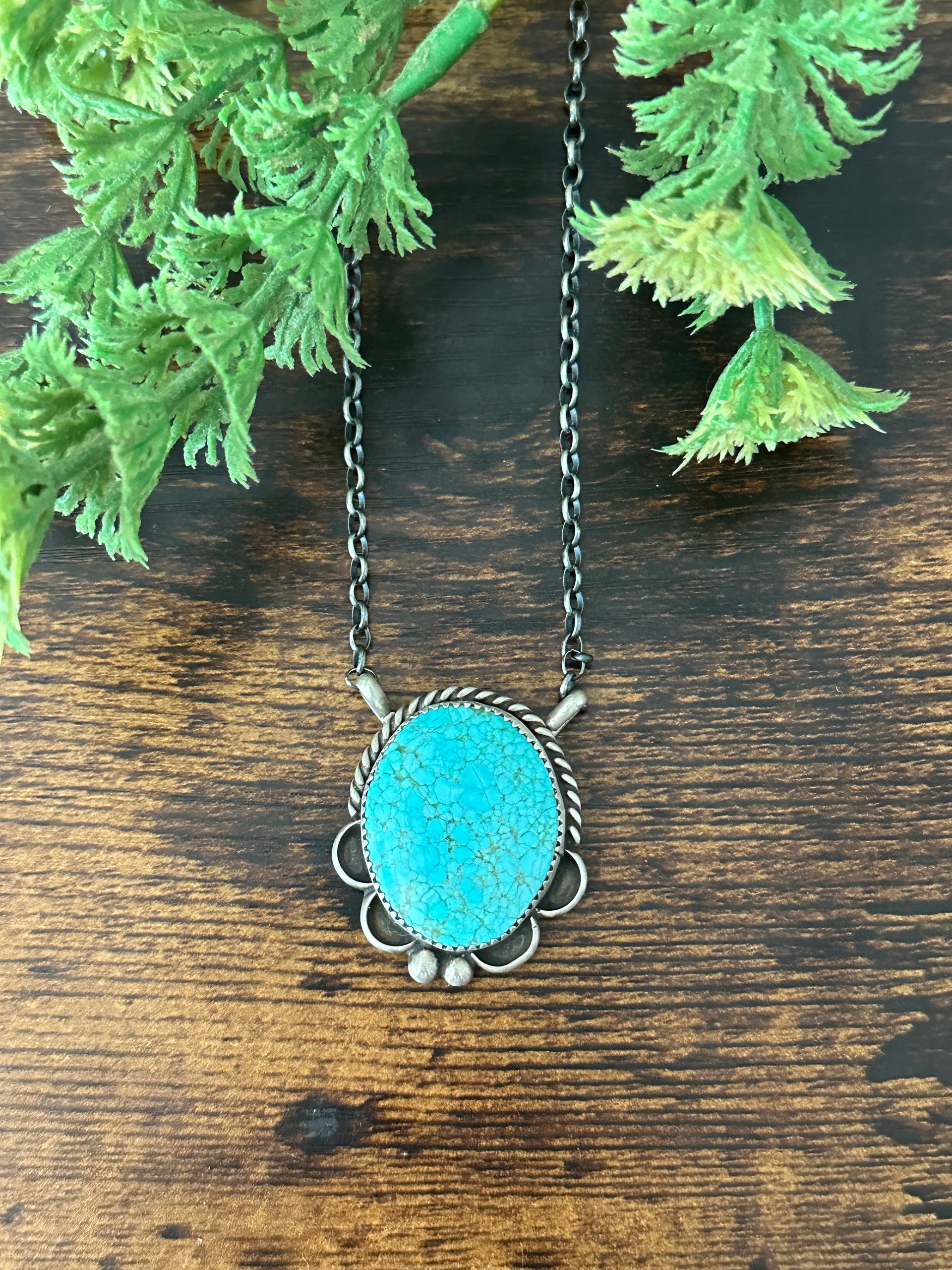 Juanita Mcdonal Kingman Turquoise & Sterling Silver Necklace