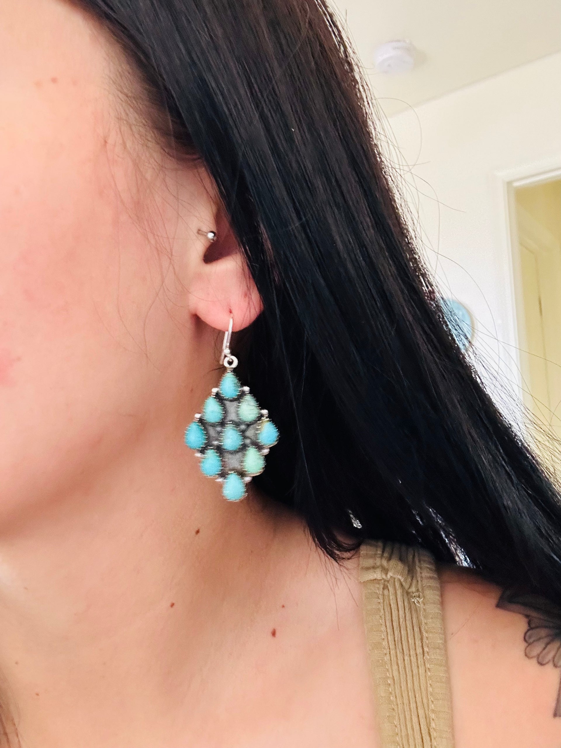 TTD “The Teagan” Kingman Turquoise & Sterling Silver Earrings