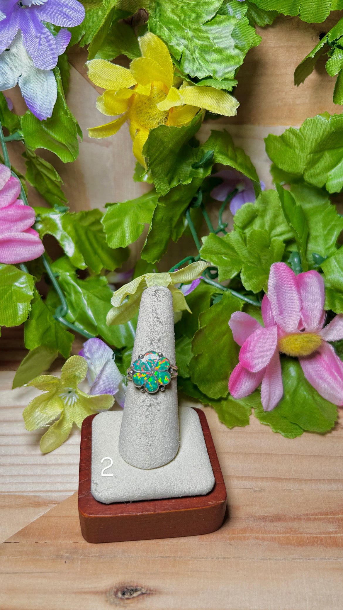 Zuni Made Opal & Sterling Silver Ring