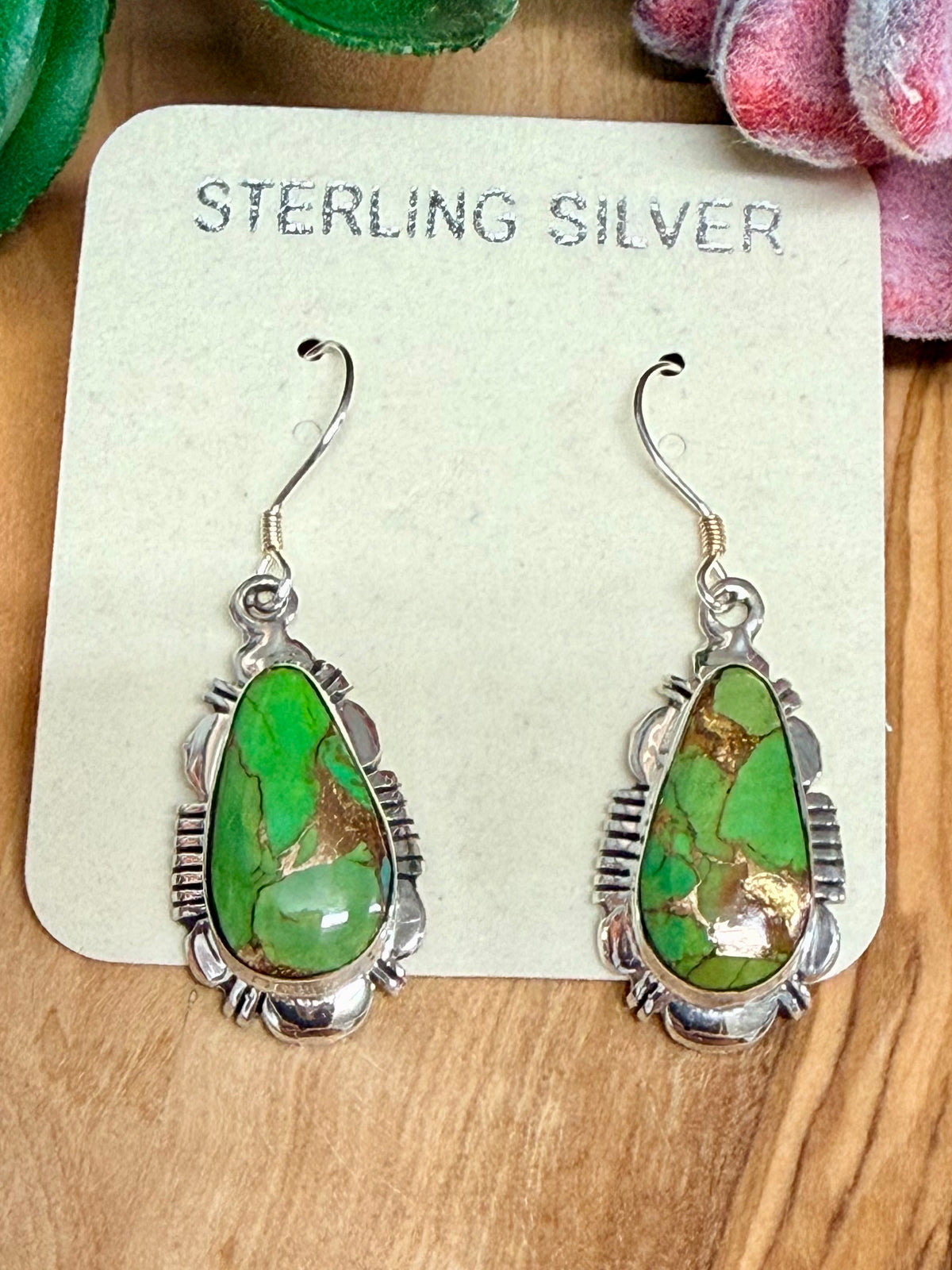 Southwest Handmade Mojave & Sterling Silver Earrings