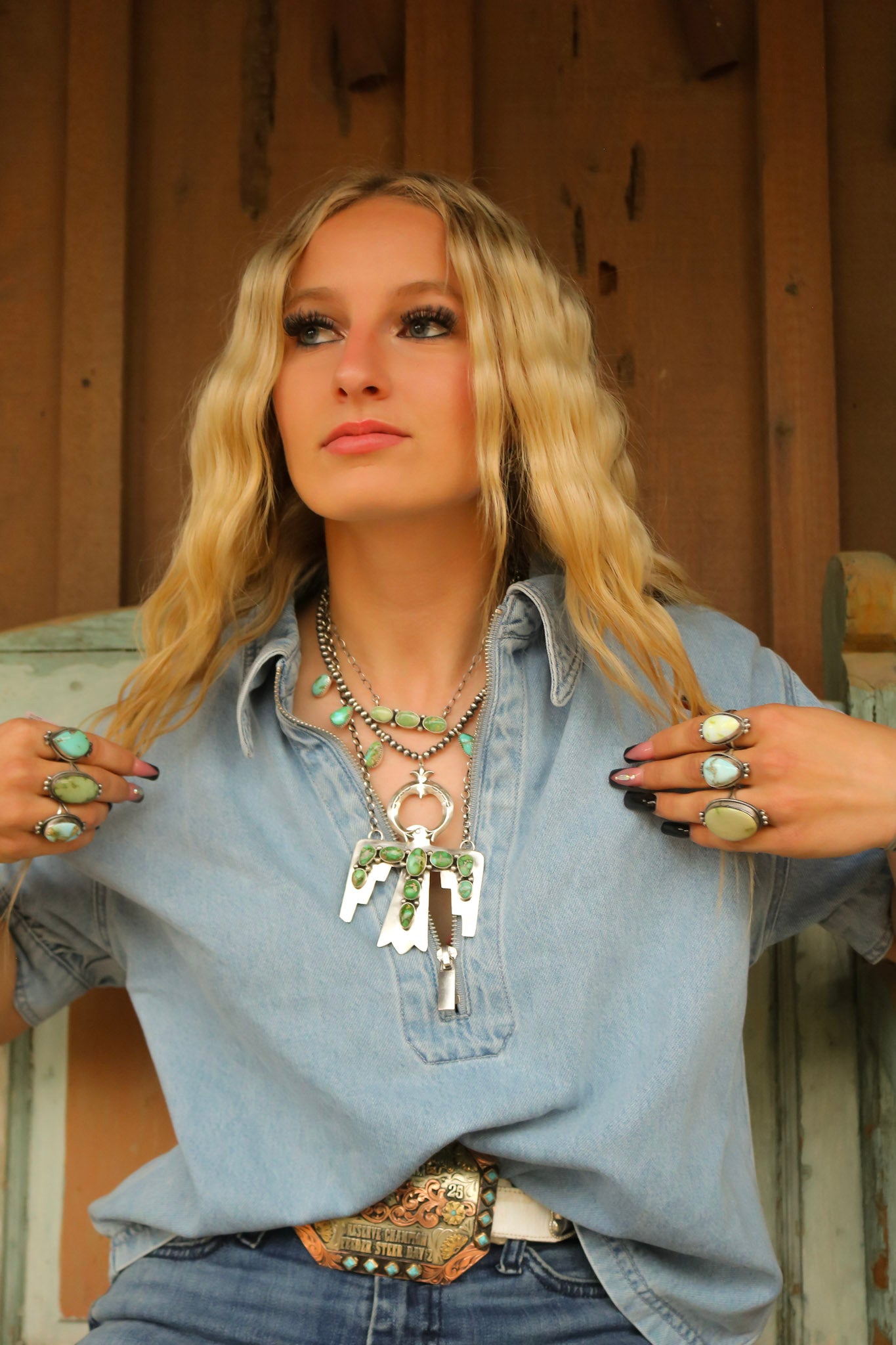 Leticia Largo Sonoran Mountain Turquoise & Sterling Silver Squash Necklace