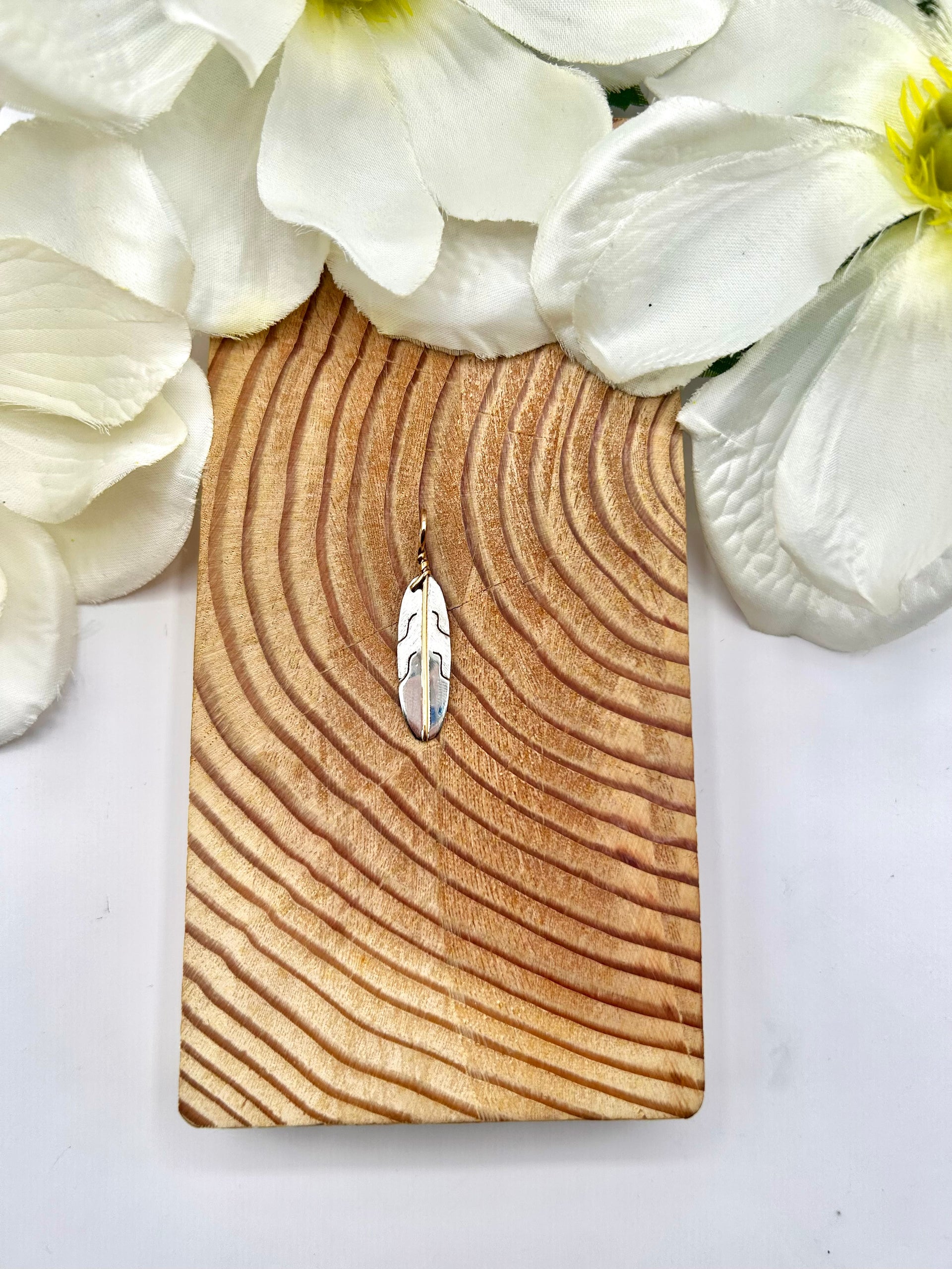 Navajo Made 14K Gold & Sterling Silver Pendant