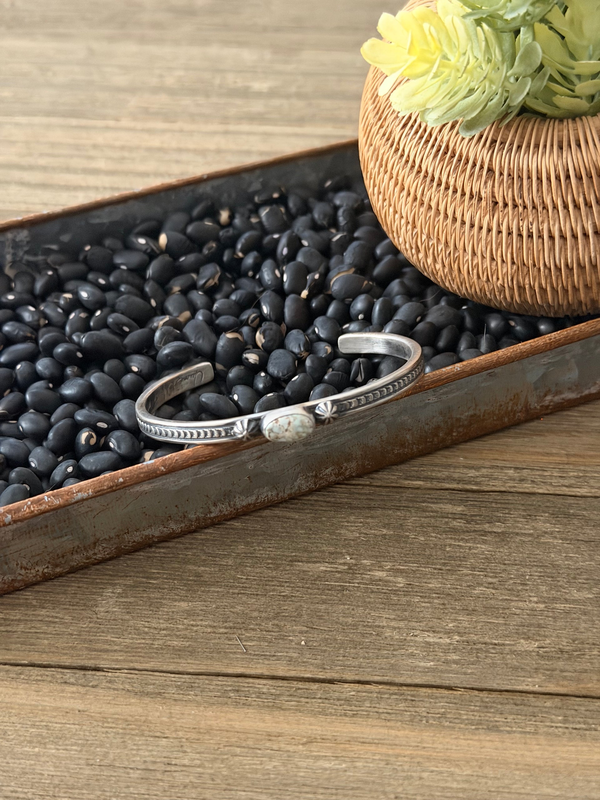 Jereme Delgarito Dry Creek Turquoise & Sterling Silver Cuff Bracelet