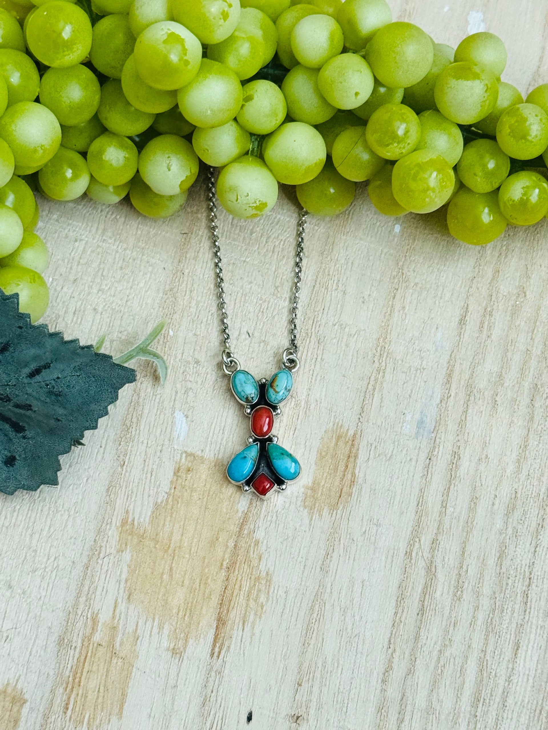 Southwest Made Multi Stone & Sterling Silver Necklace