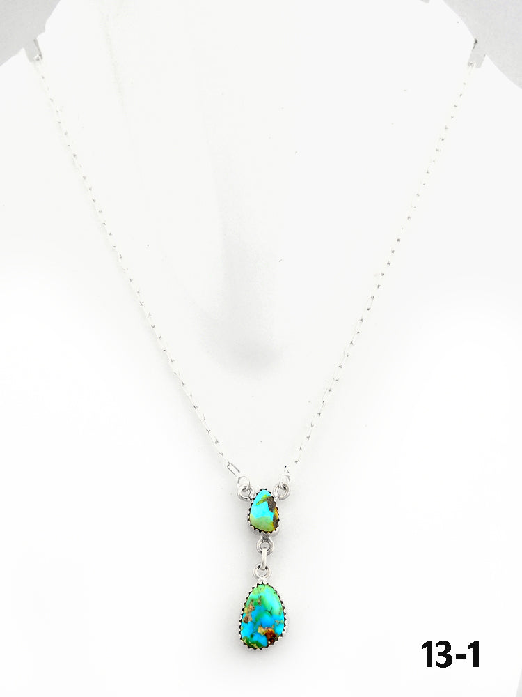 Southwest Made South Hill Turquoise & Sterling Silver Necklace