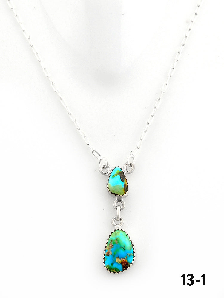 Southwest Made South Hill Turquoise & Sterling Silver Necklace