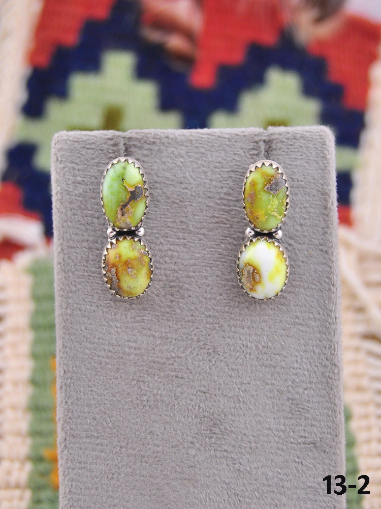 Southwest Made Palomino & Sterling Silver Post Earrings