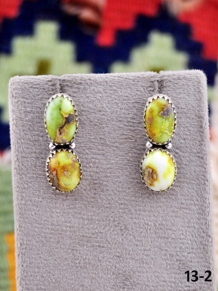 Southwest Made Palomino & Sterling Silver Post Earrings