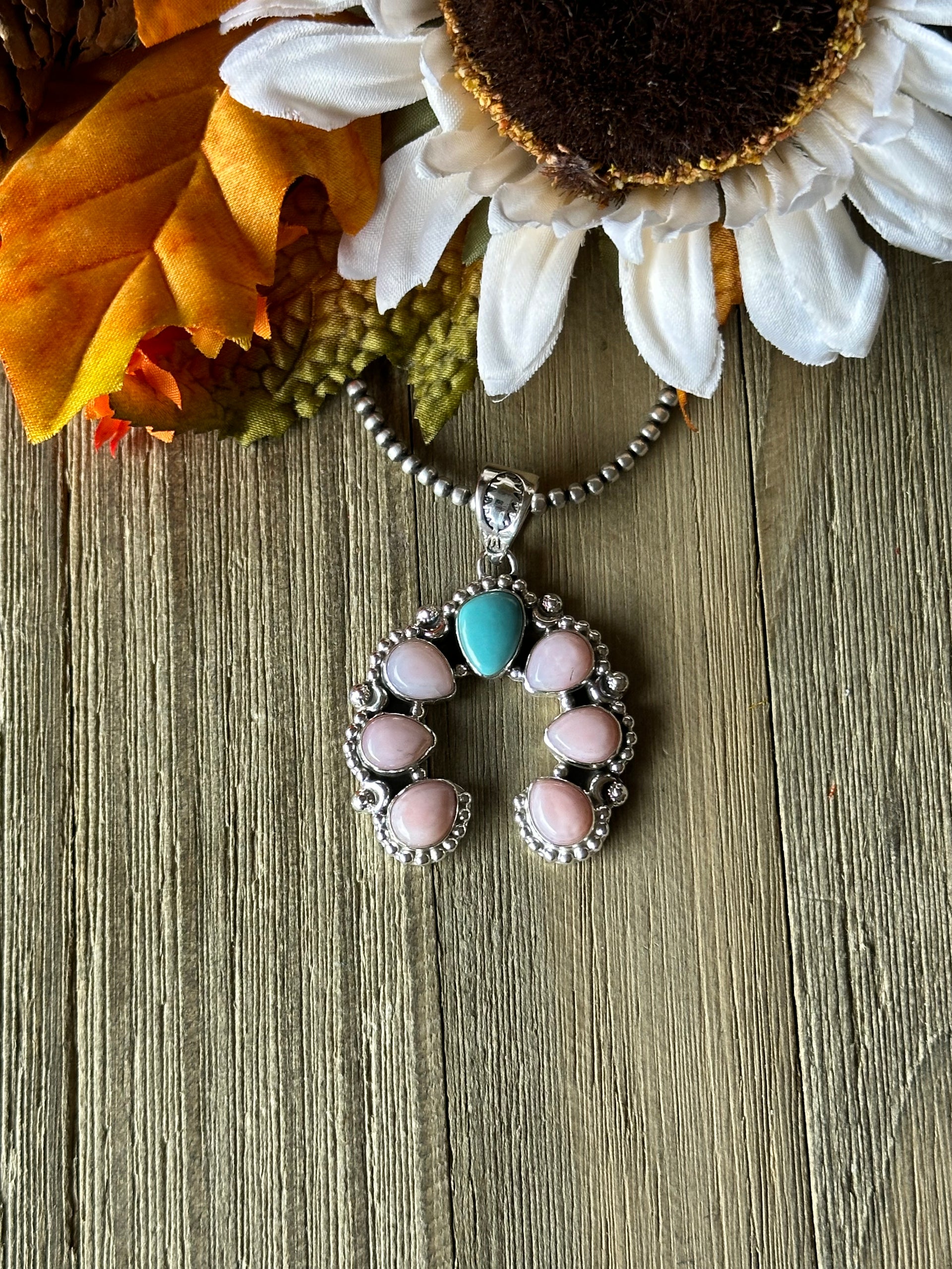 Southwest Handmade Multi Stone & Sterling Silver Naja Pendant