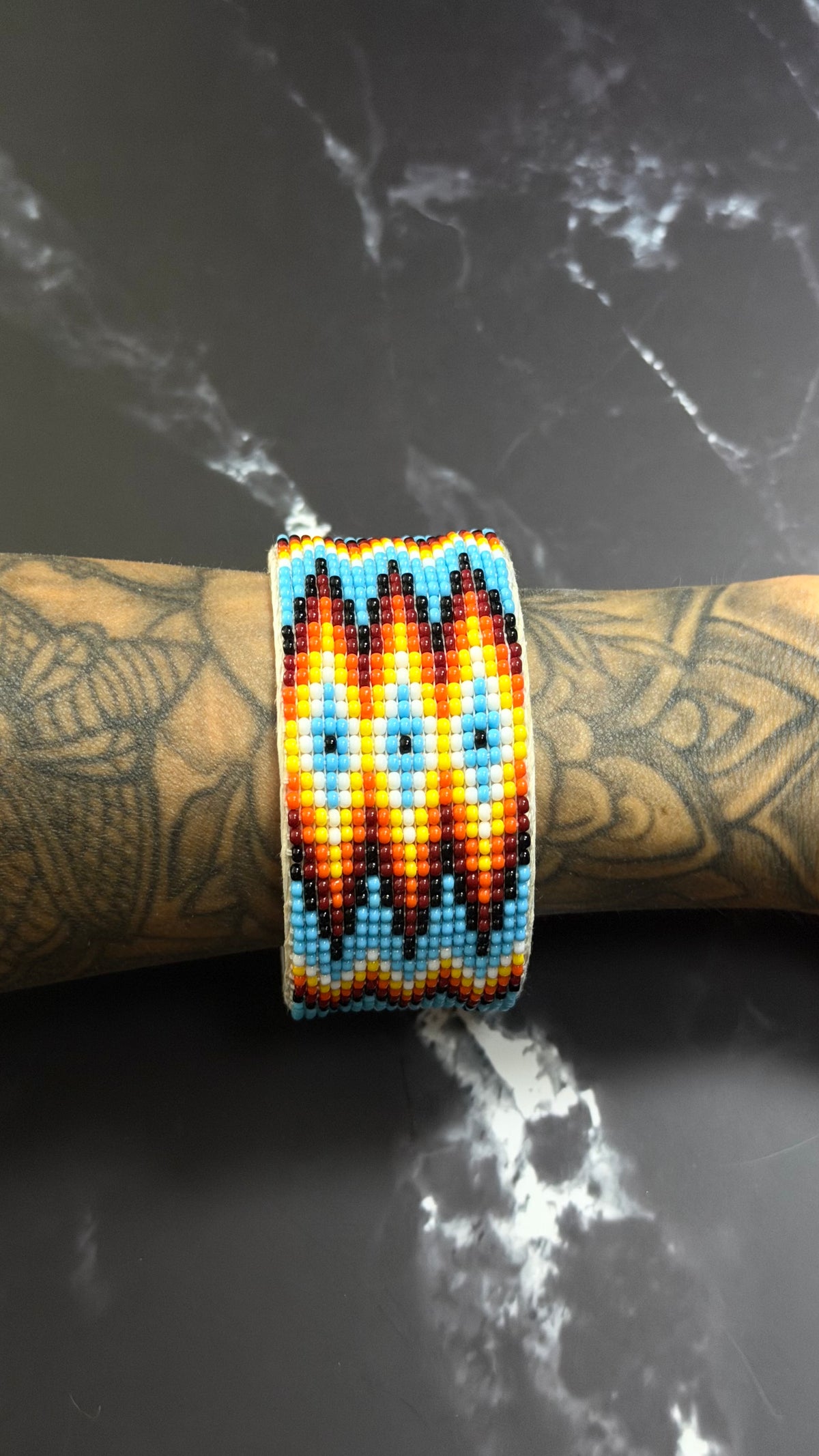 Navajo Made Beaded Cuff Bracelet