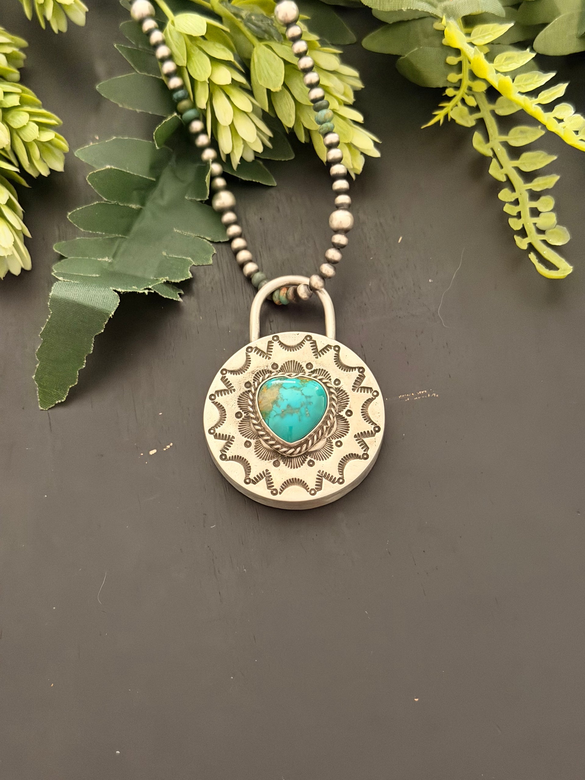 Charles Johnson Royston Turquoise & Sterling Silver Locket Pendant