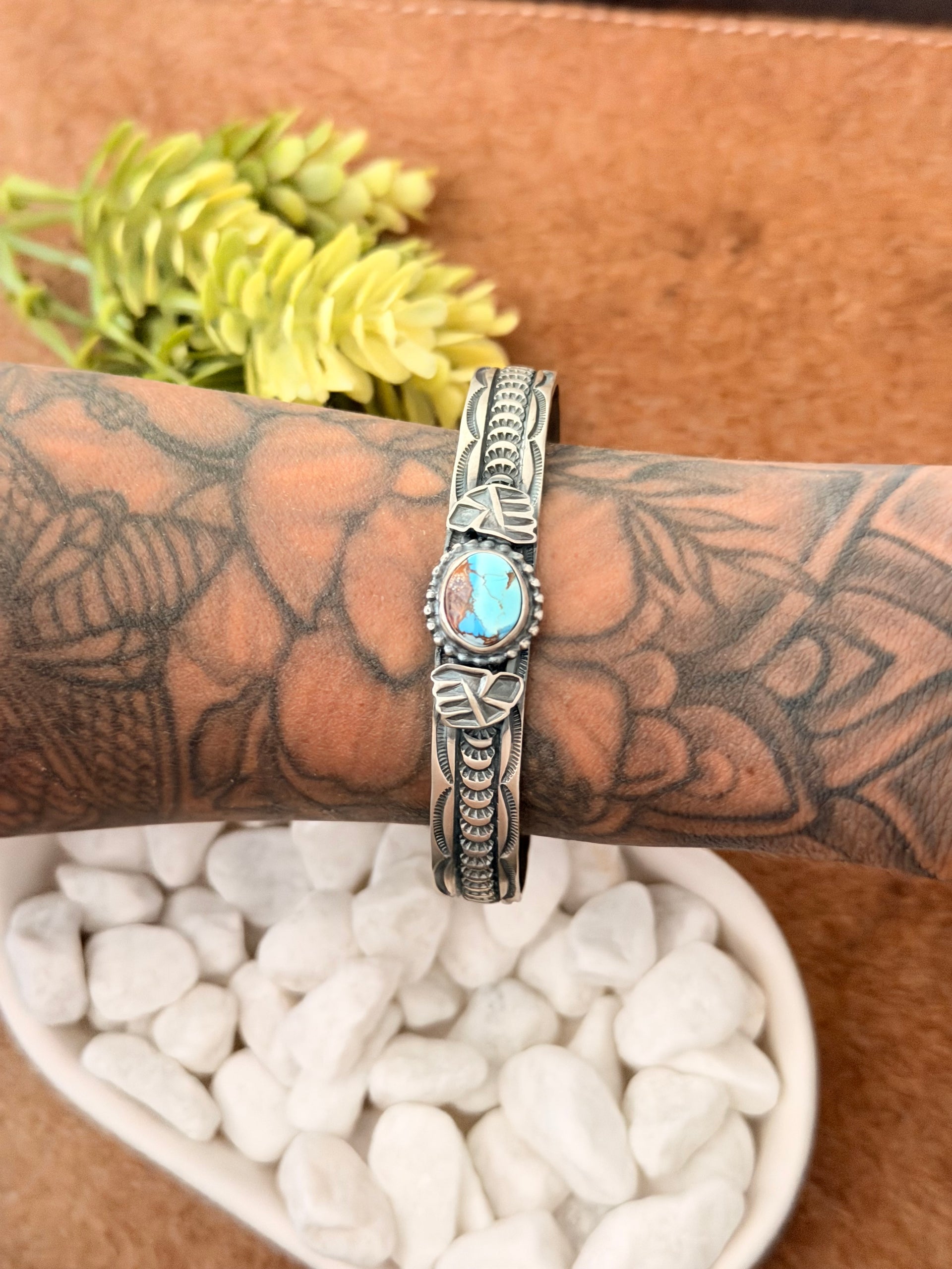 Randy Boyd Golden Hills Turquoise & Sterling Silver Cuff Bracelet