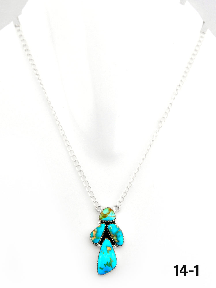 Southwest Made South Hill Turquoise & Sterling Silver Necklace