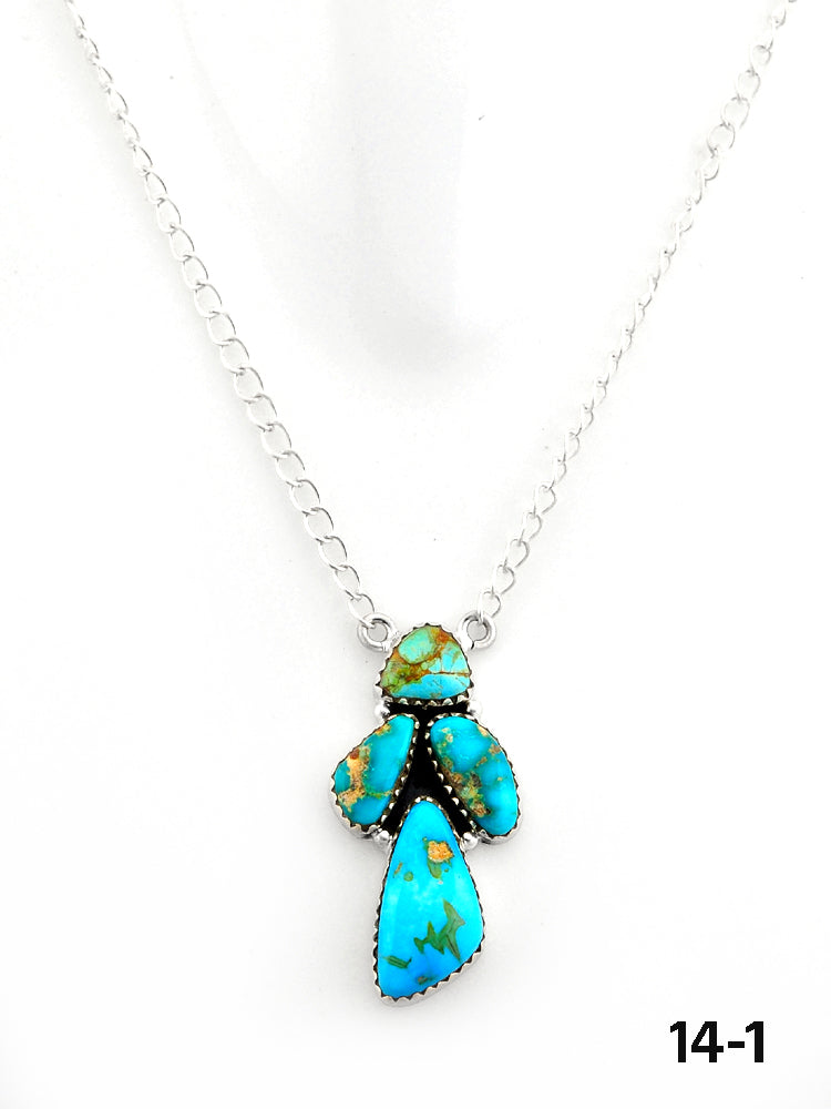 Southwest Made South Hill Turquoise & Sterling Silver Necklace