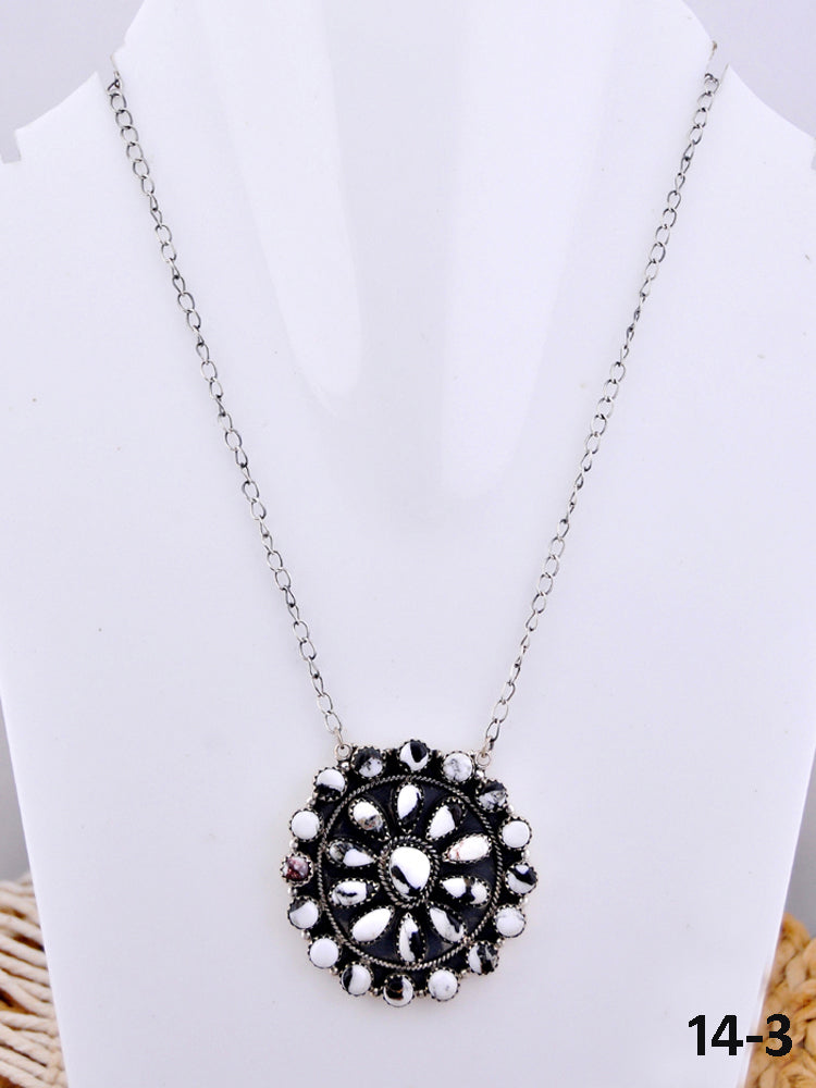 Southwest Made White Buffalo & Sterling Silver Necklace