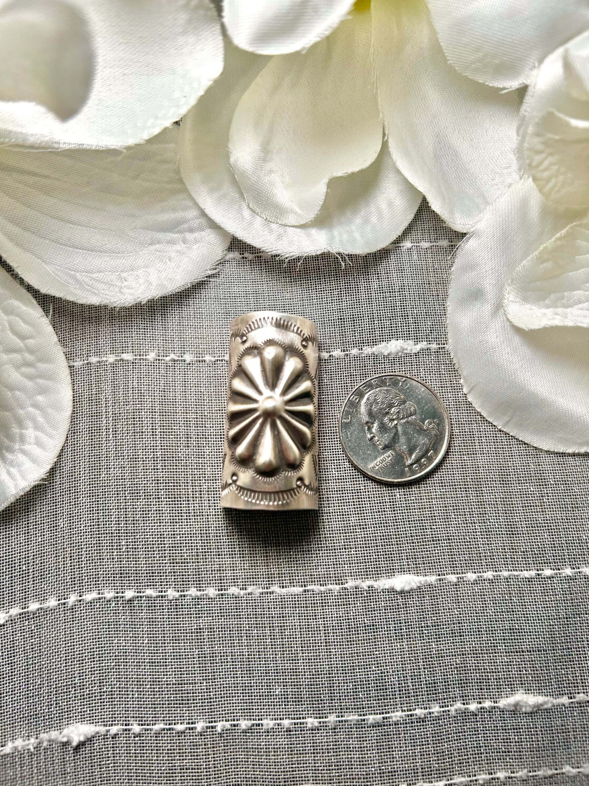 Navajo Made Sterling Silver Ponytail Holder