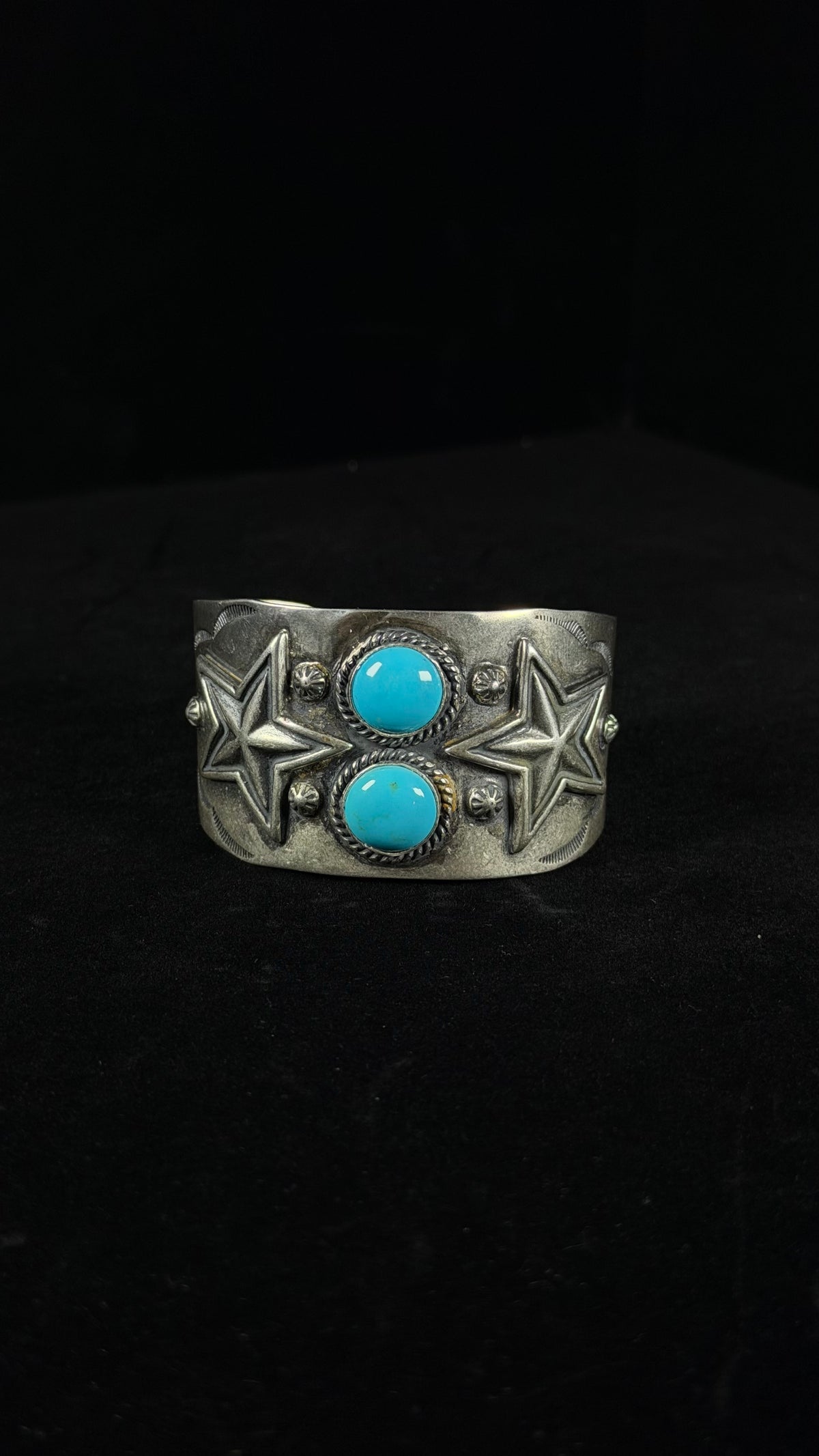 Larry Kaye Kingman Turquoise & Sterling Silver Cuff Bracelet