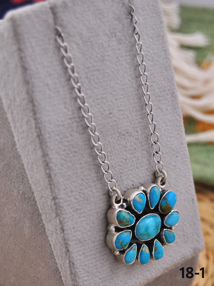 Southwest Made Royston Turquoise & Sterling Silver Necklace