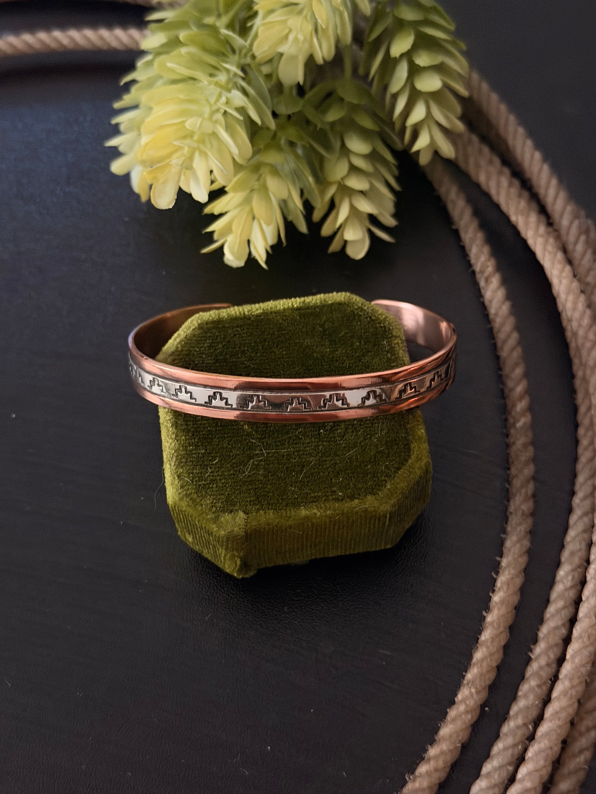 Wylie Secatero Copper & Sterling Silver Cuff Bracelet