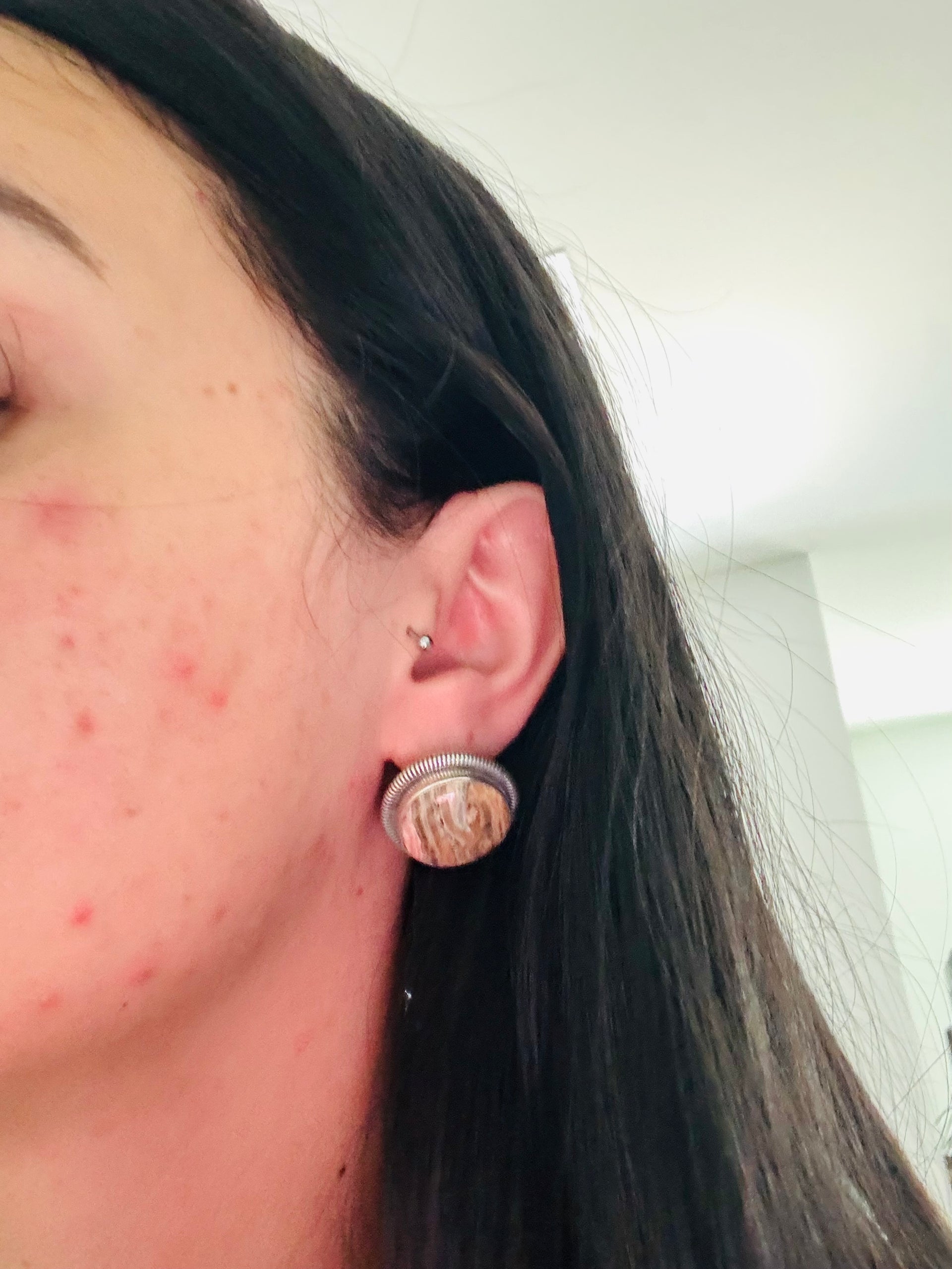 Wydell Billie Rhodochrosite & Sterling Silver Post Earrings