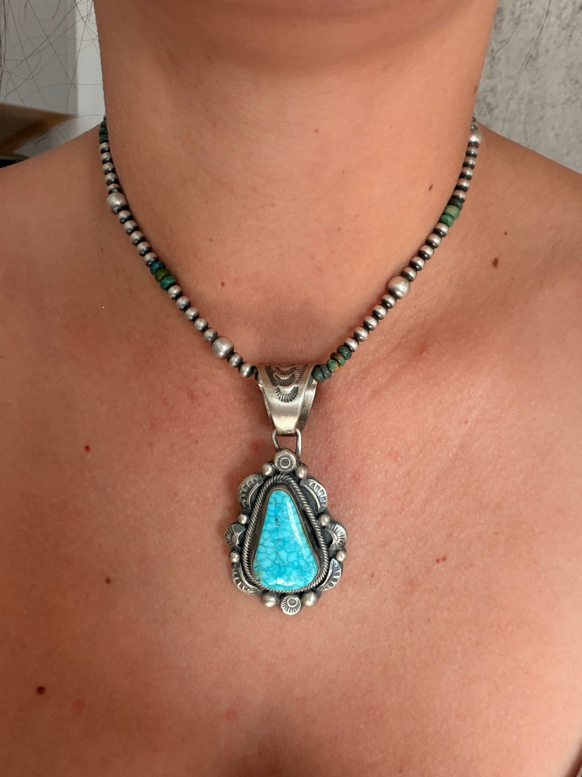 Boyd Ashley Kingman Turquoise & Sterling Silver Pendant