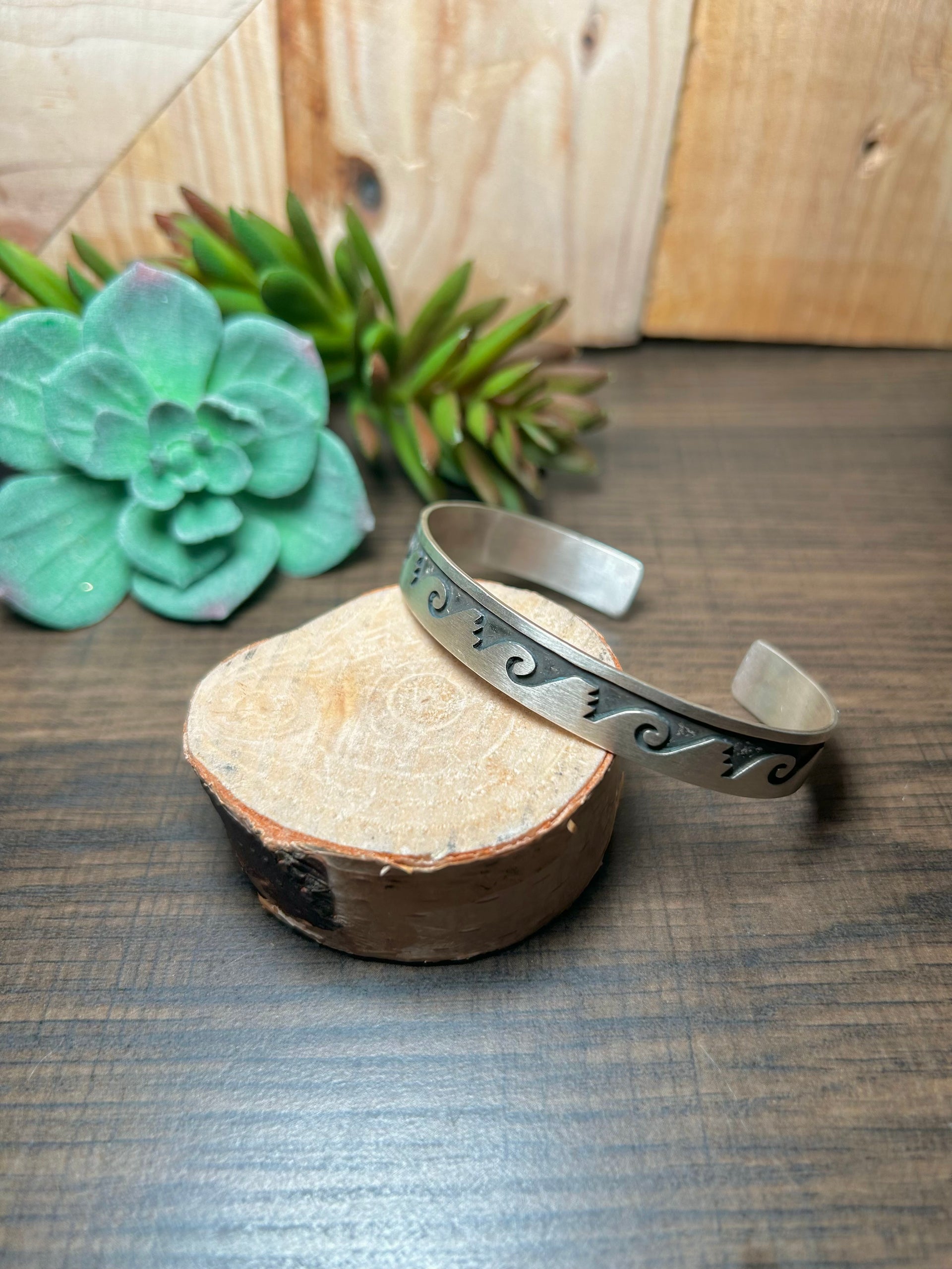 Navajo Made Sterling Silver Cuff Bracelet