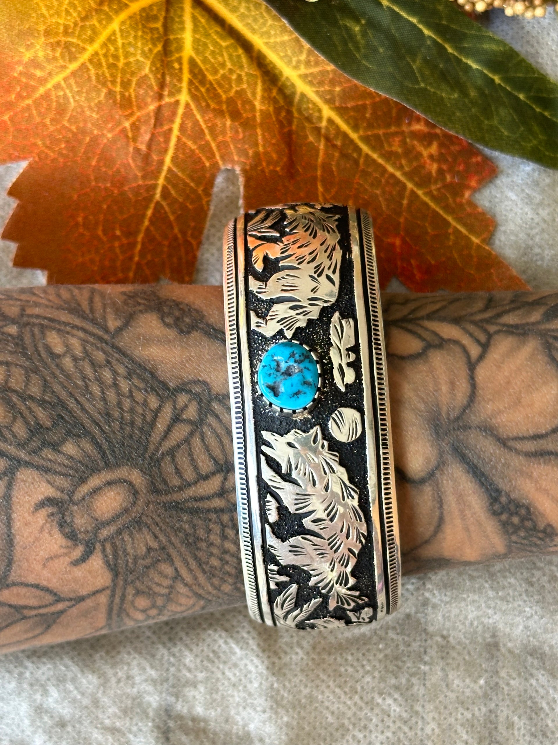 Rose Singer Kingman Turquoise & Sterling Silver Cuff Bracelet