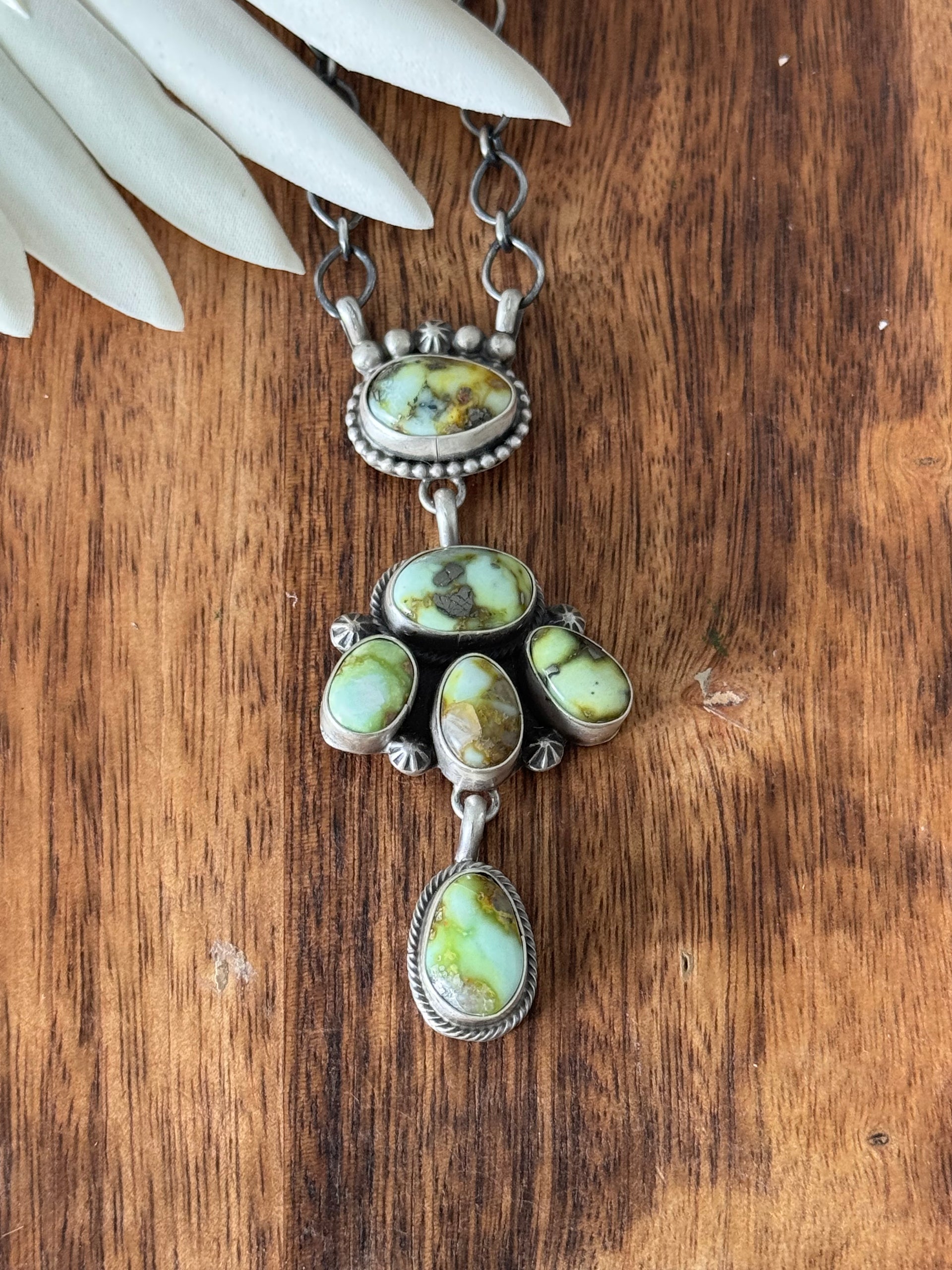 Lorenzo Juan Palomino Variscite & Sterling Silver Necklace