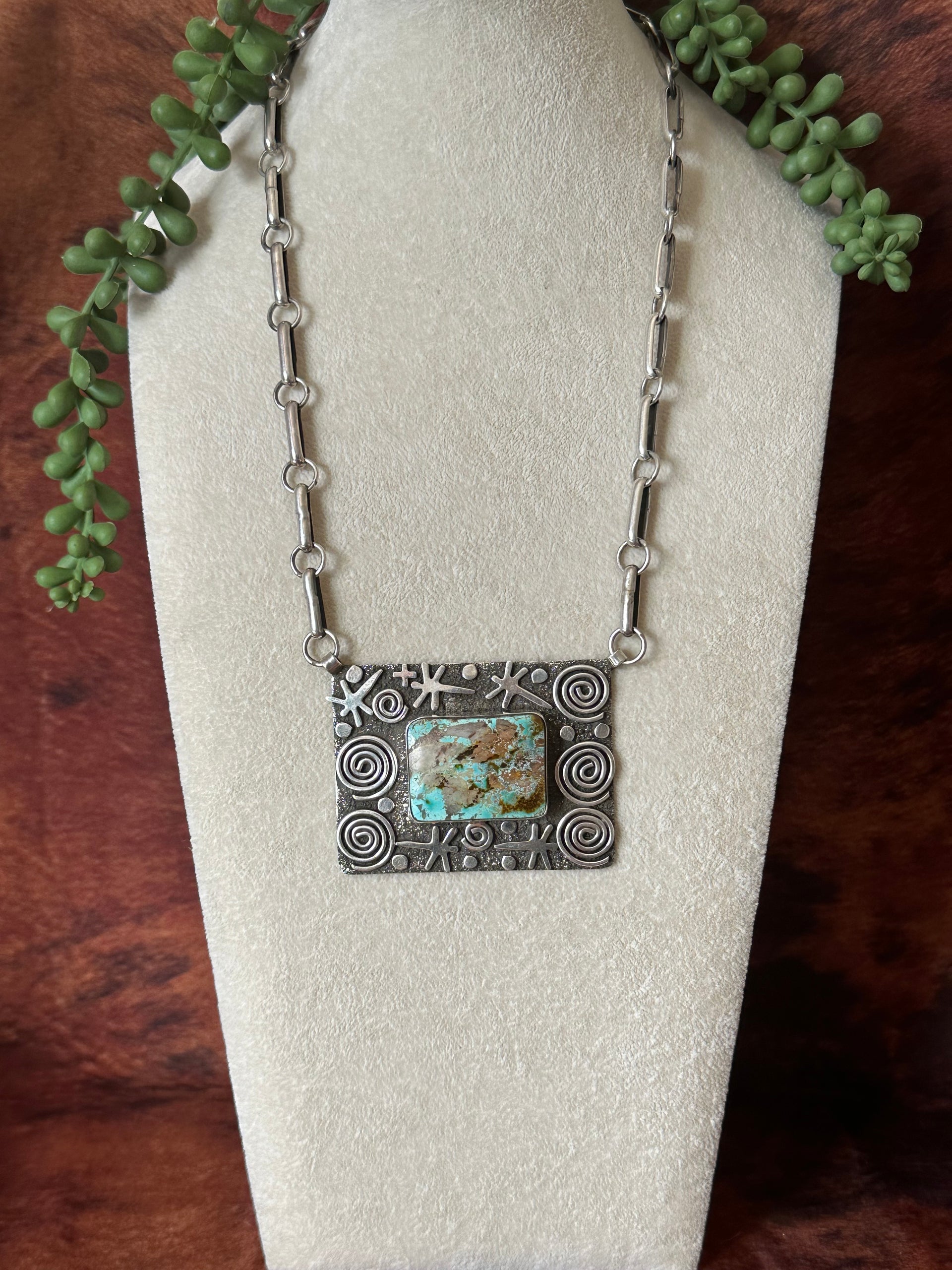 Alex Sanchez Royston Turquoise & Sterling Silver Necklace